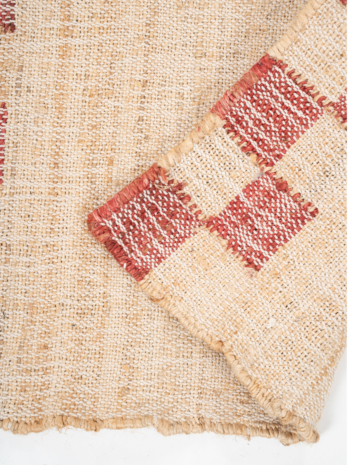 The Berry Patch Runner detail showing edge binding and cotton finishing of the runner