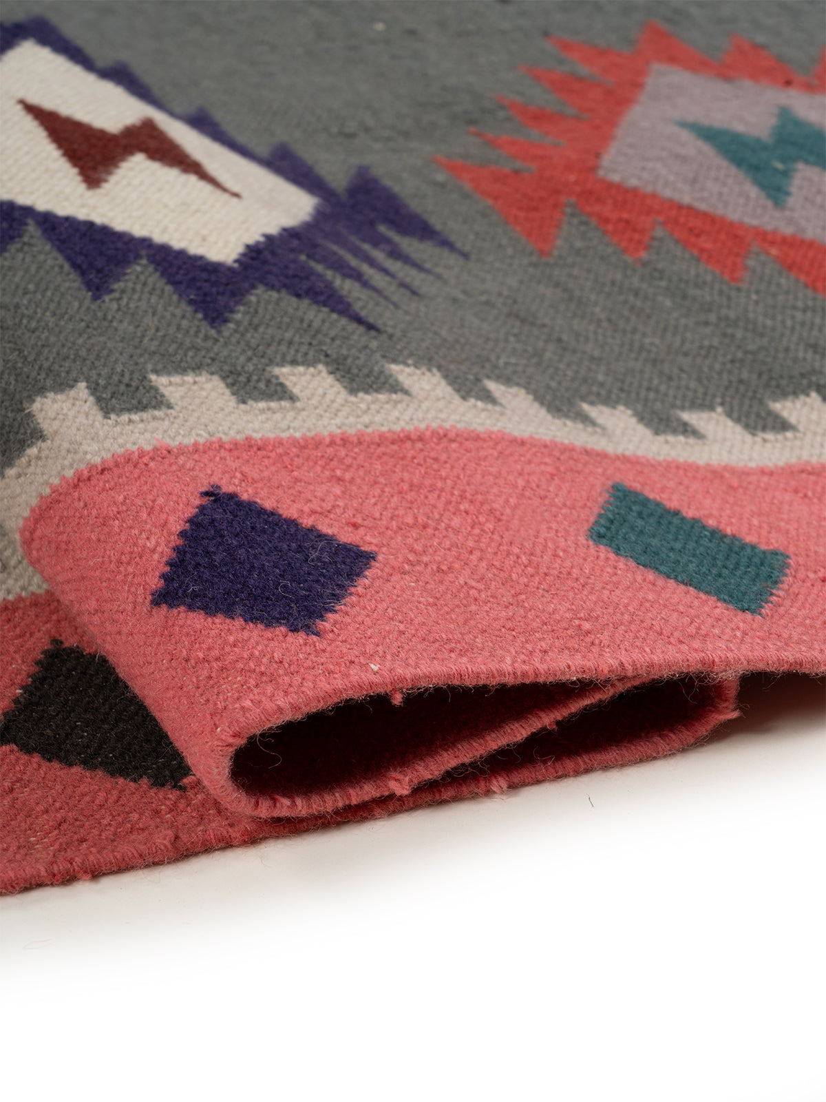 The Bohemian Delight Rug - additional product view showing the wool rug