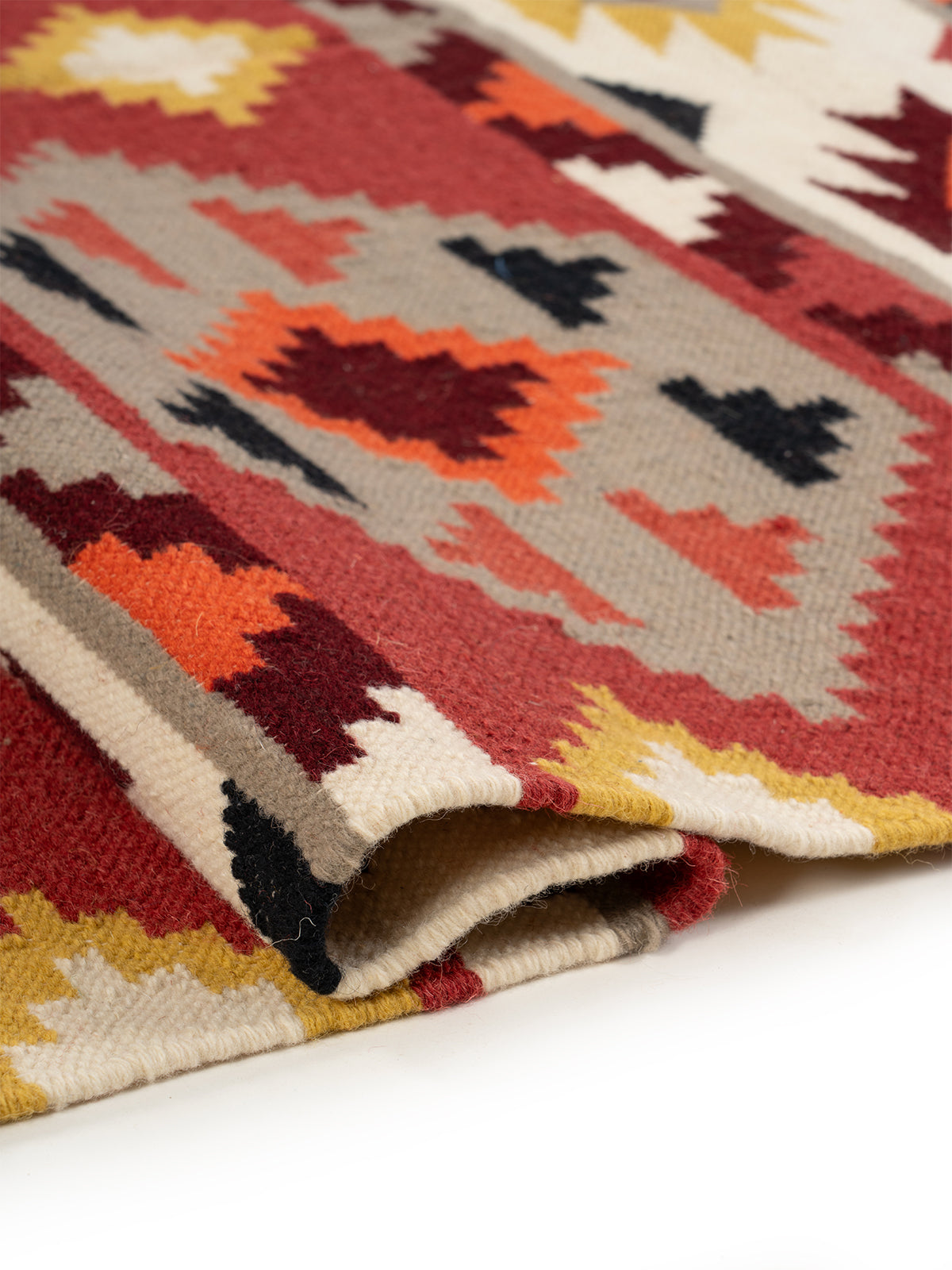 The Canyon Sunset Rug - additional product view showing the wool rug