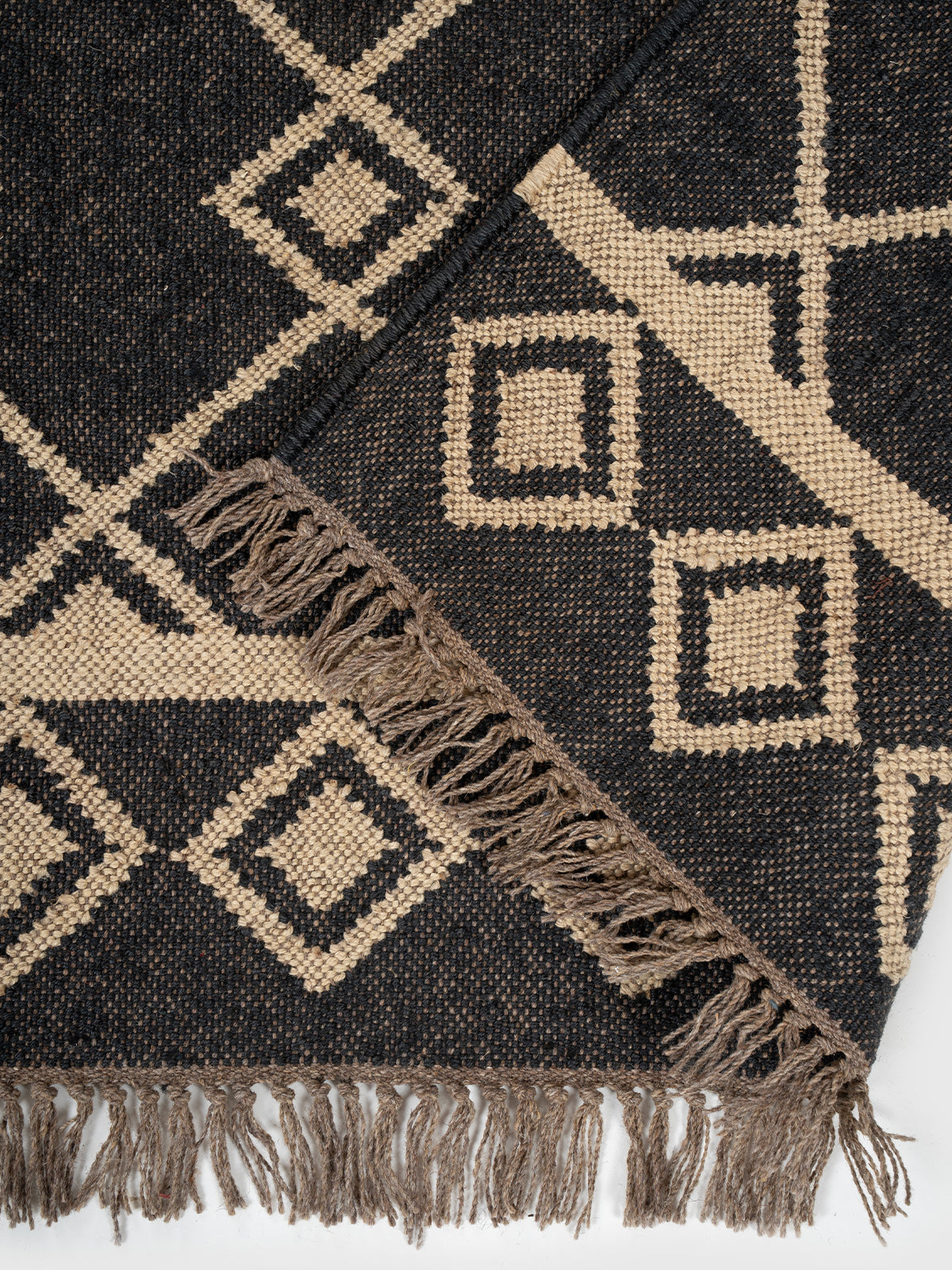 The Desert Emblem Rug detail of the traditional motif in wool