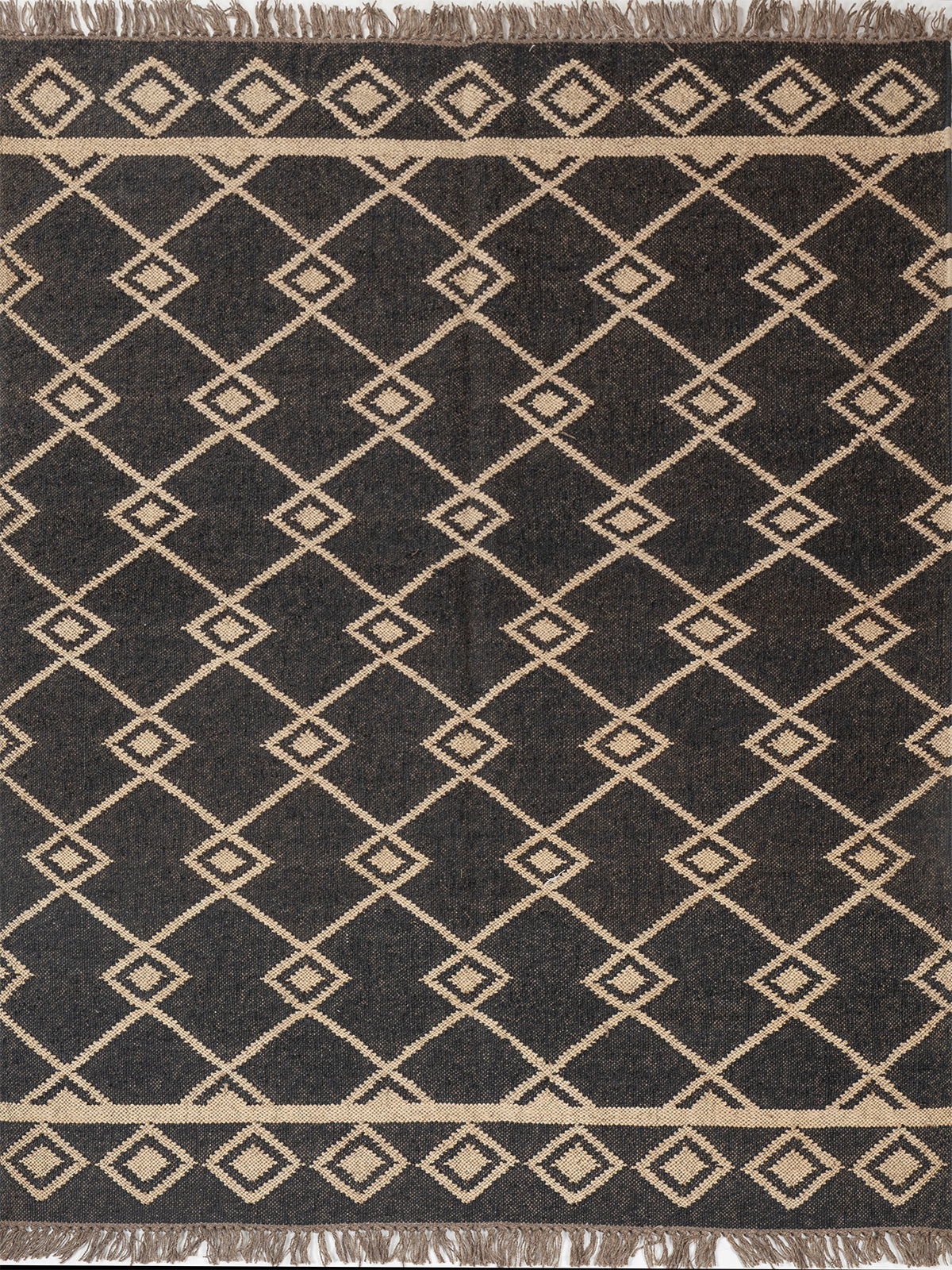 The Desert Emblem Rug wool rug in brown tones