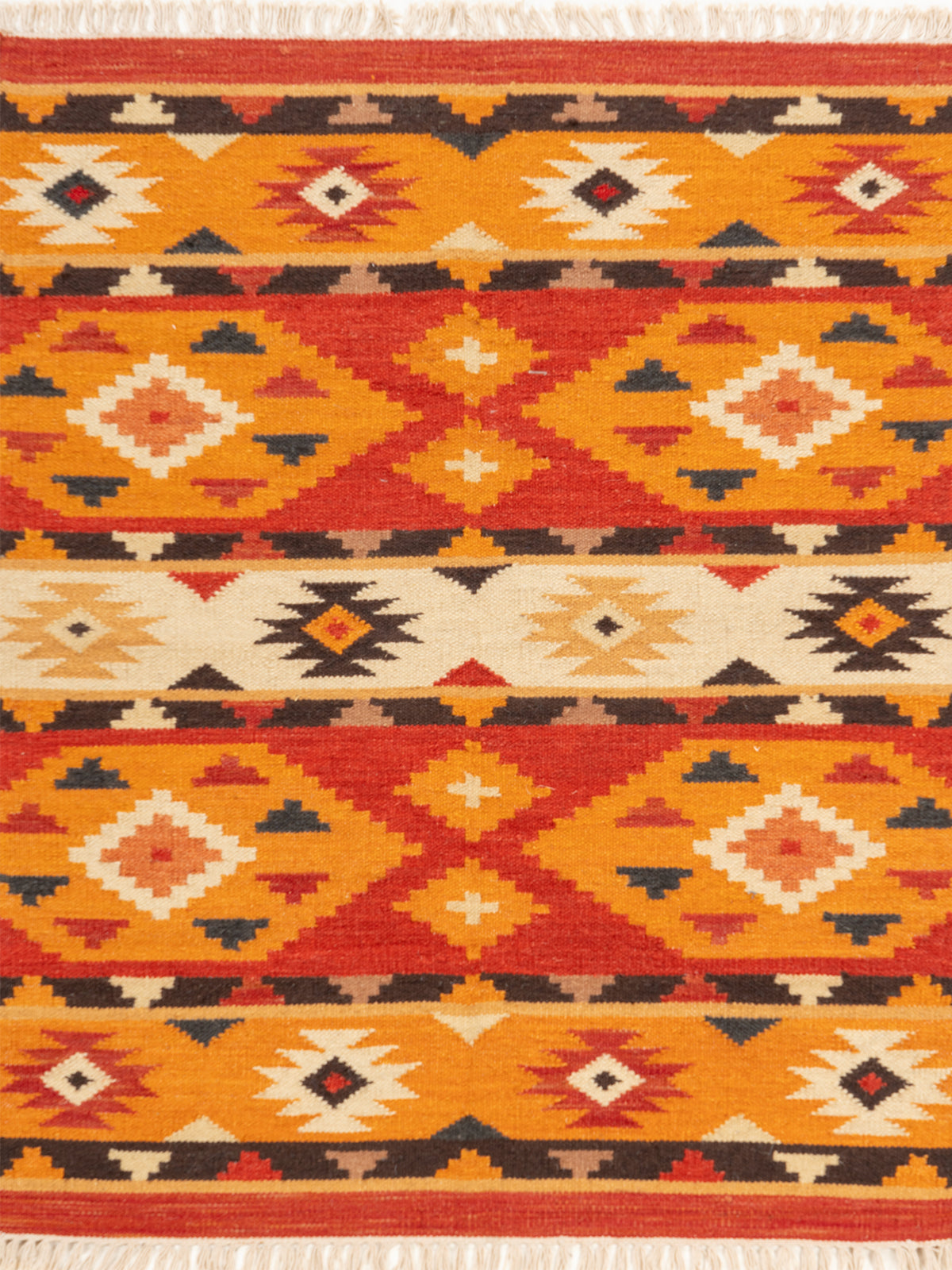The Desert Sun Rug wool rug in yellow tones