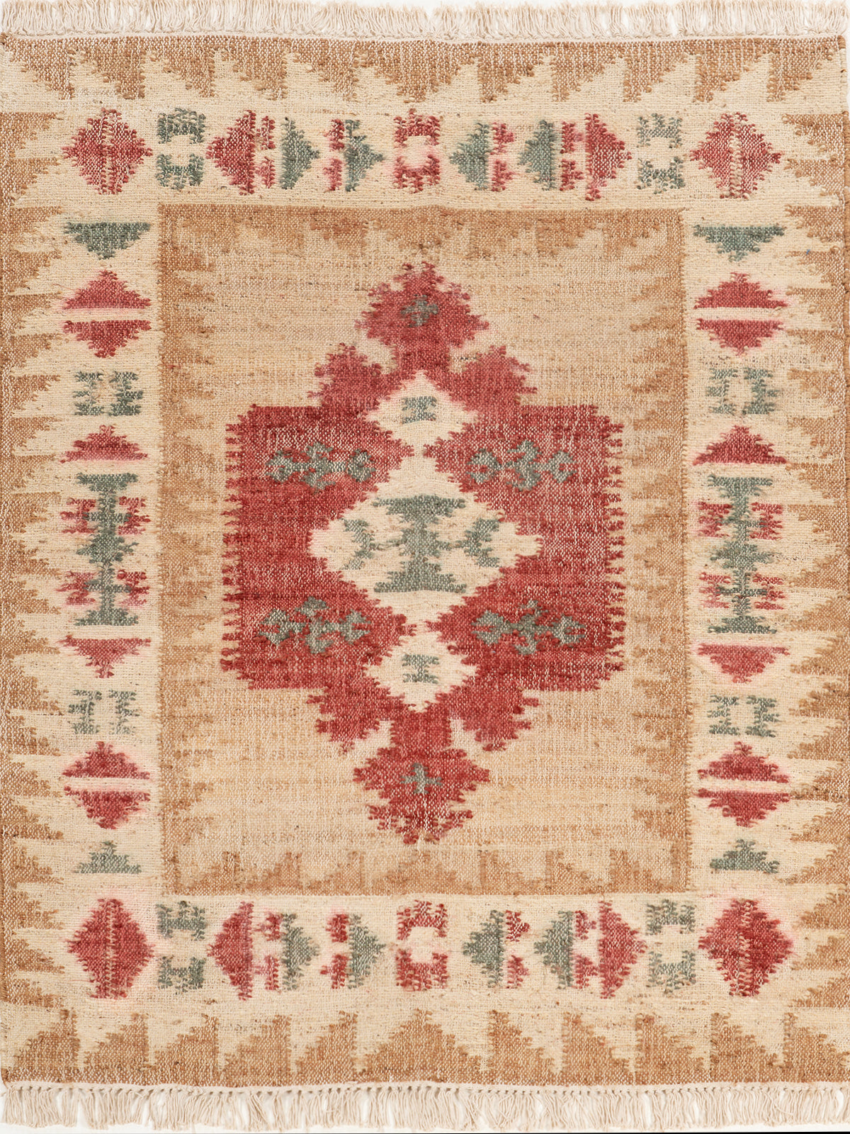 The Earth Medallion Rug jute rug in brown tones