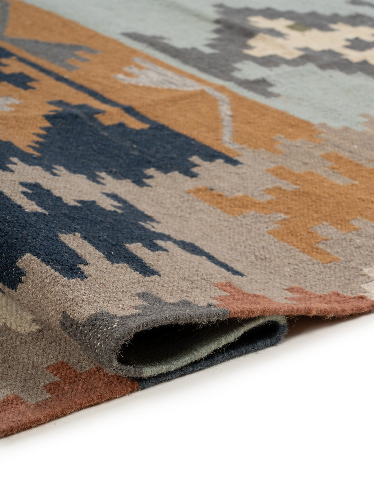 The Earth & Sea Rug - additional product view showing the wool rug