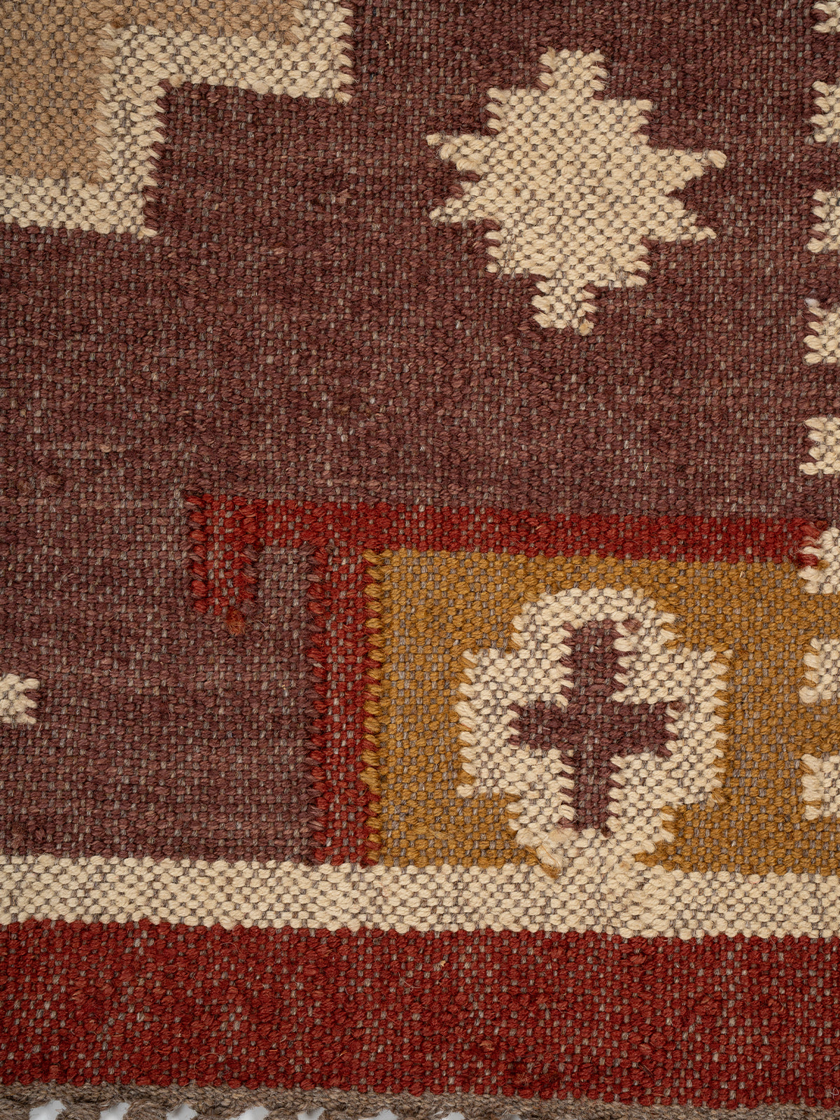 The Fortress Shield Kilim - additional product view showing the wool rug