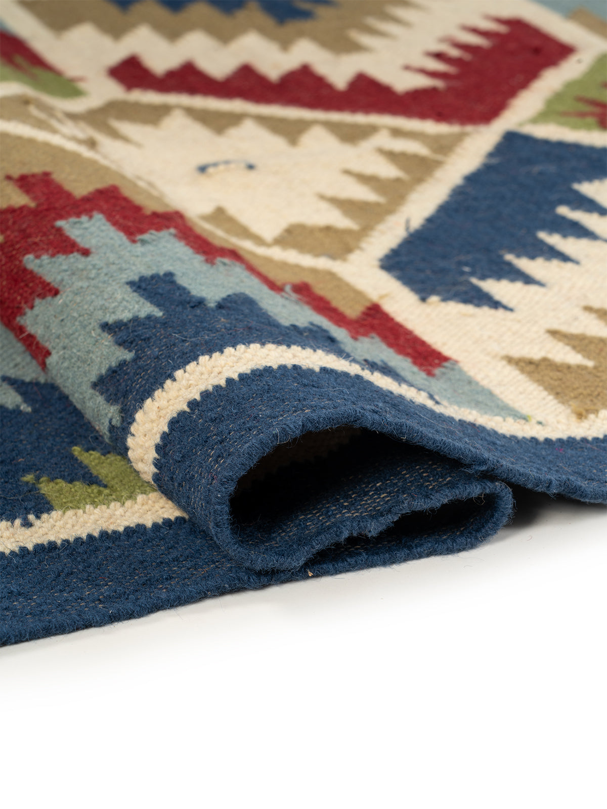 The Geometric Fields Rug - additional product view showing the wool rug