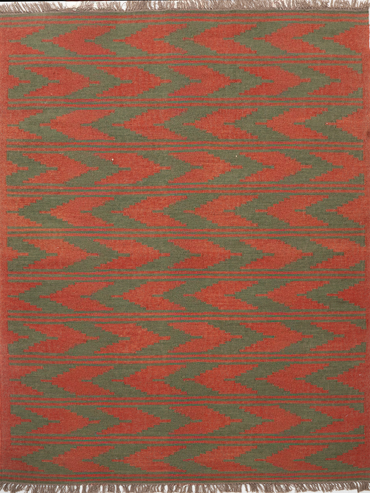 The Grove Wave Rug wool rug in green tones