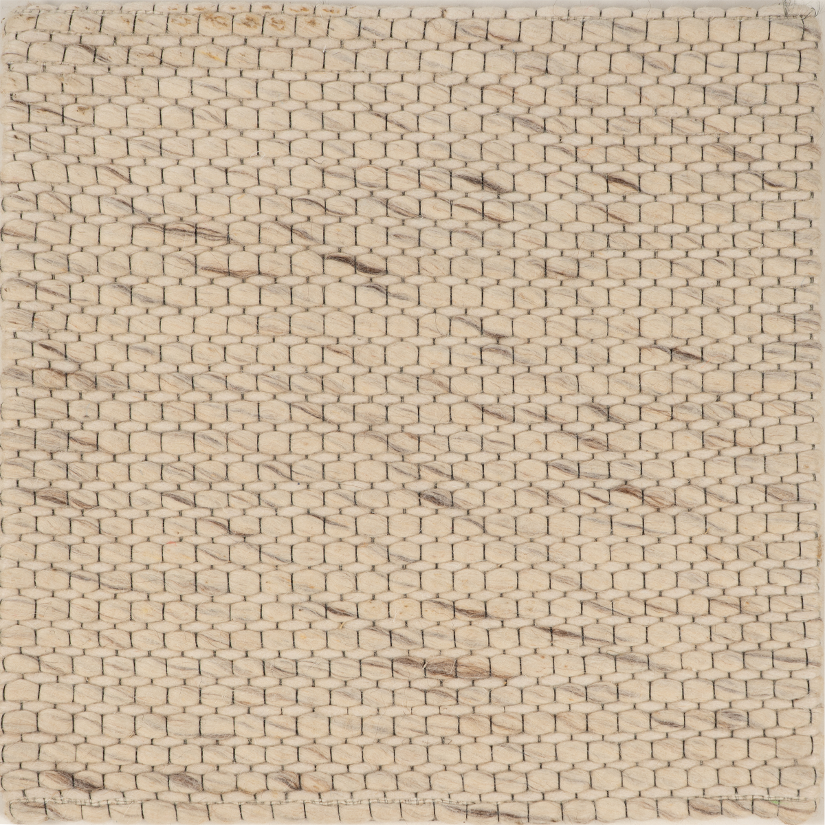 The Hex Eco-Grid recycled pet rug in neutral tones