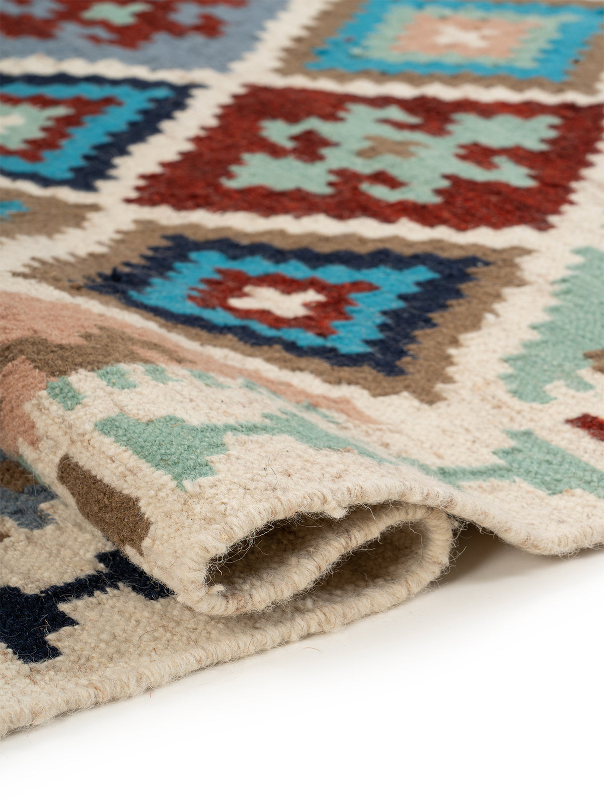 The Moroccan Tiles Rug - additional product view showing the wool rug