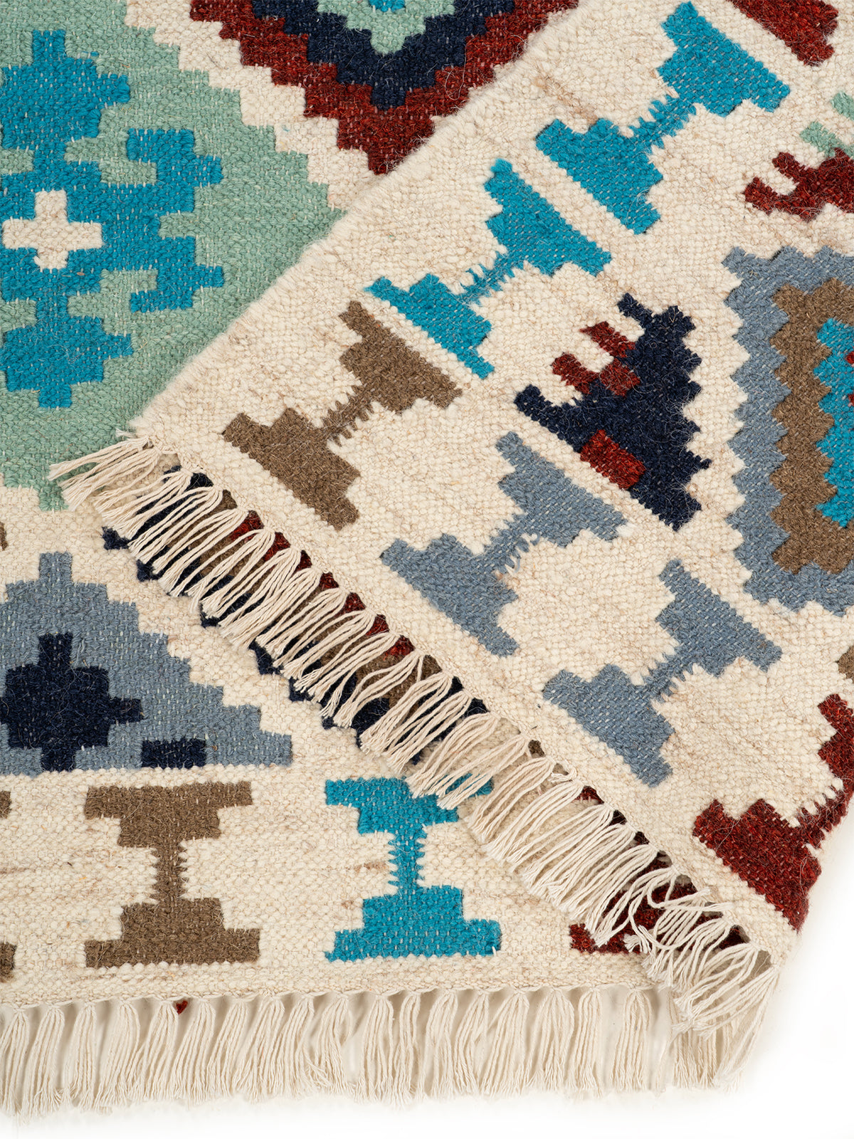 The Moroccan Tiles Rug detail of the traditional motif in wool