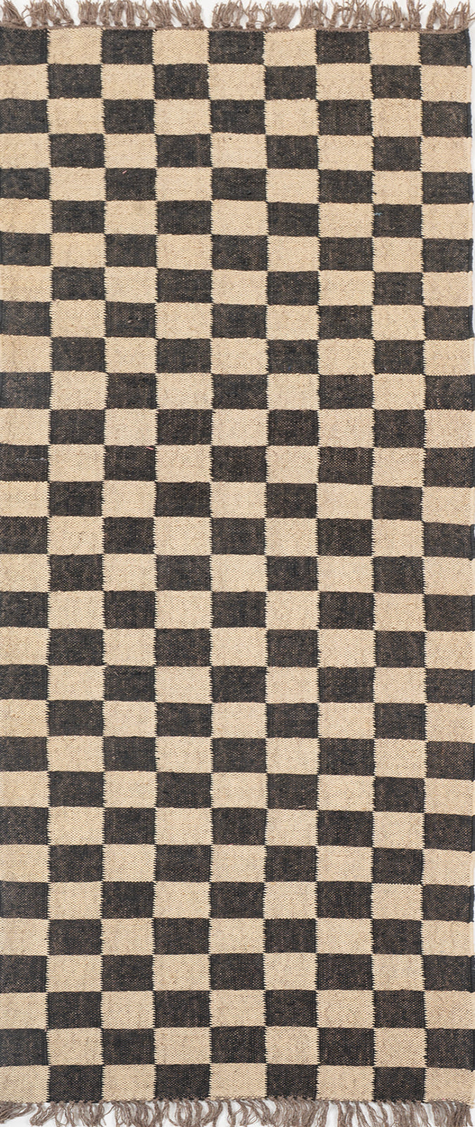 The Neutral Block Runner in wool