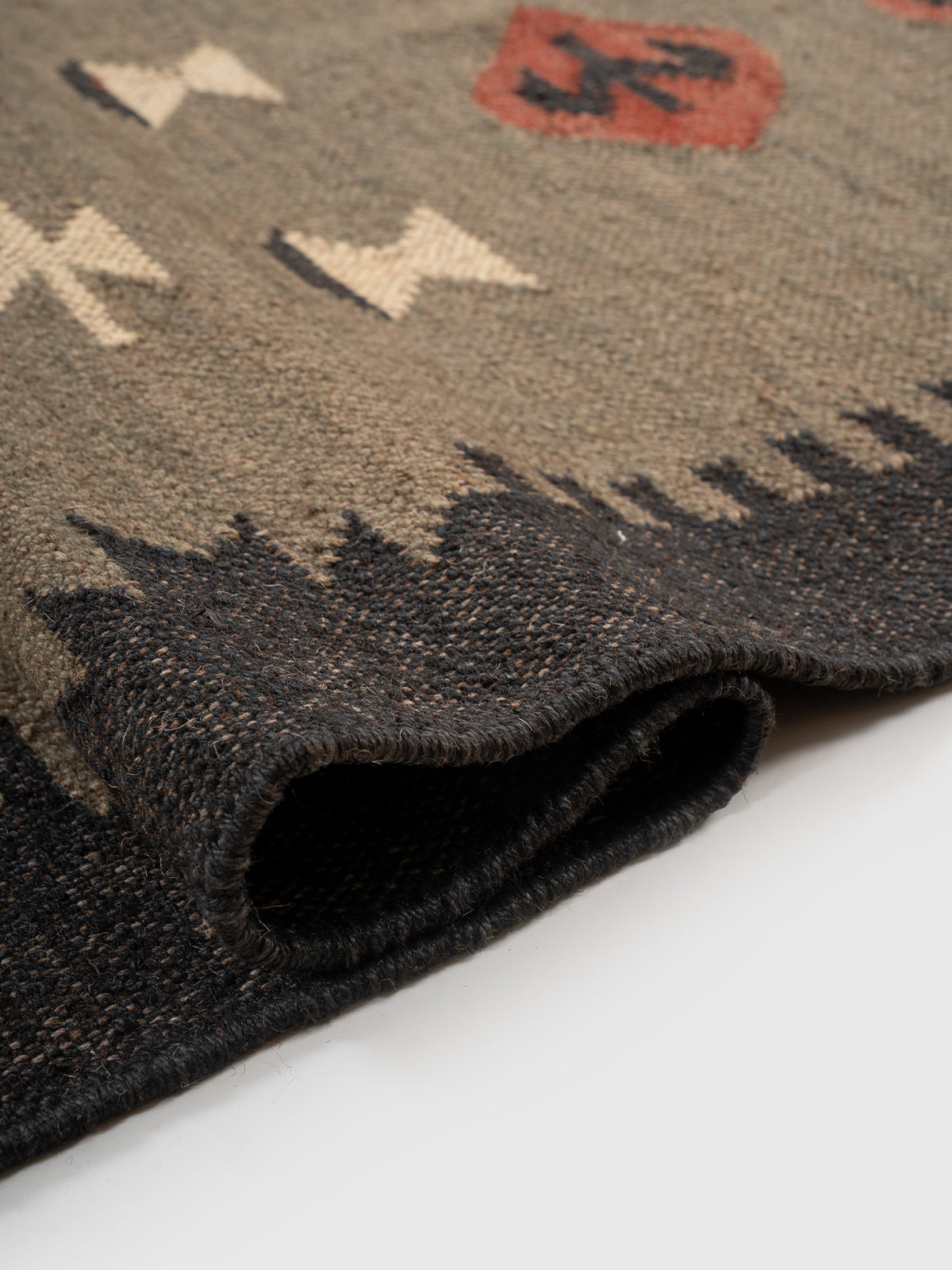 The Olive Talisman Rug - additional product view showing the wool rug