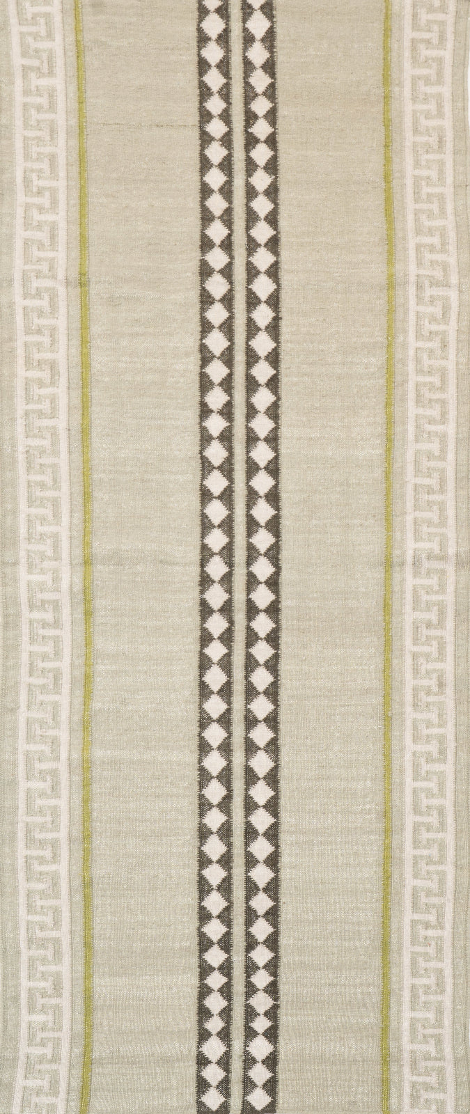 The Palace Key Runner-Green in cotton