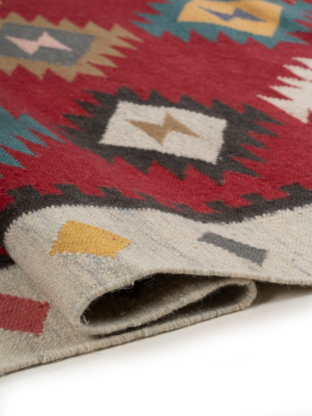 The Ruby Diamond Rug - additional product view showing the wool rug