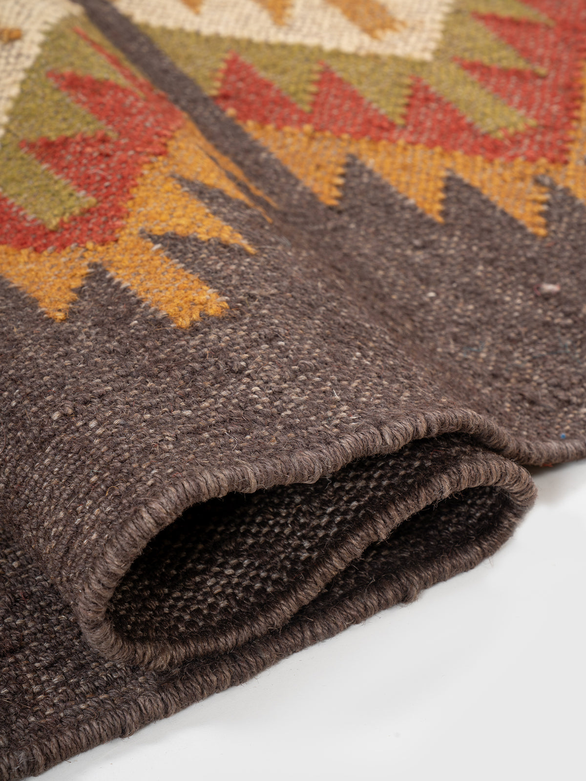 The Rustic Journey Runner - wool runner laid in a hallway view