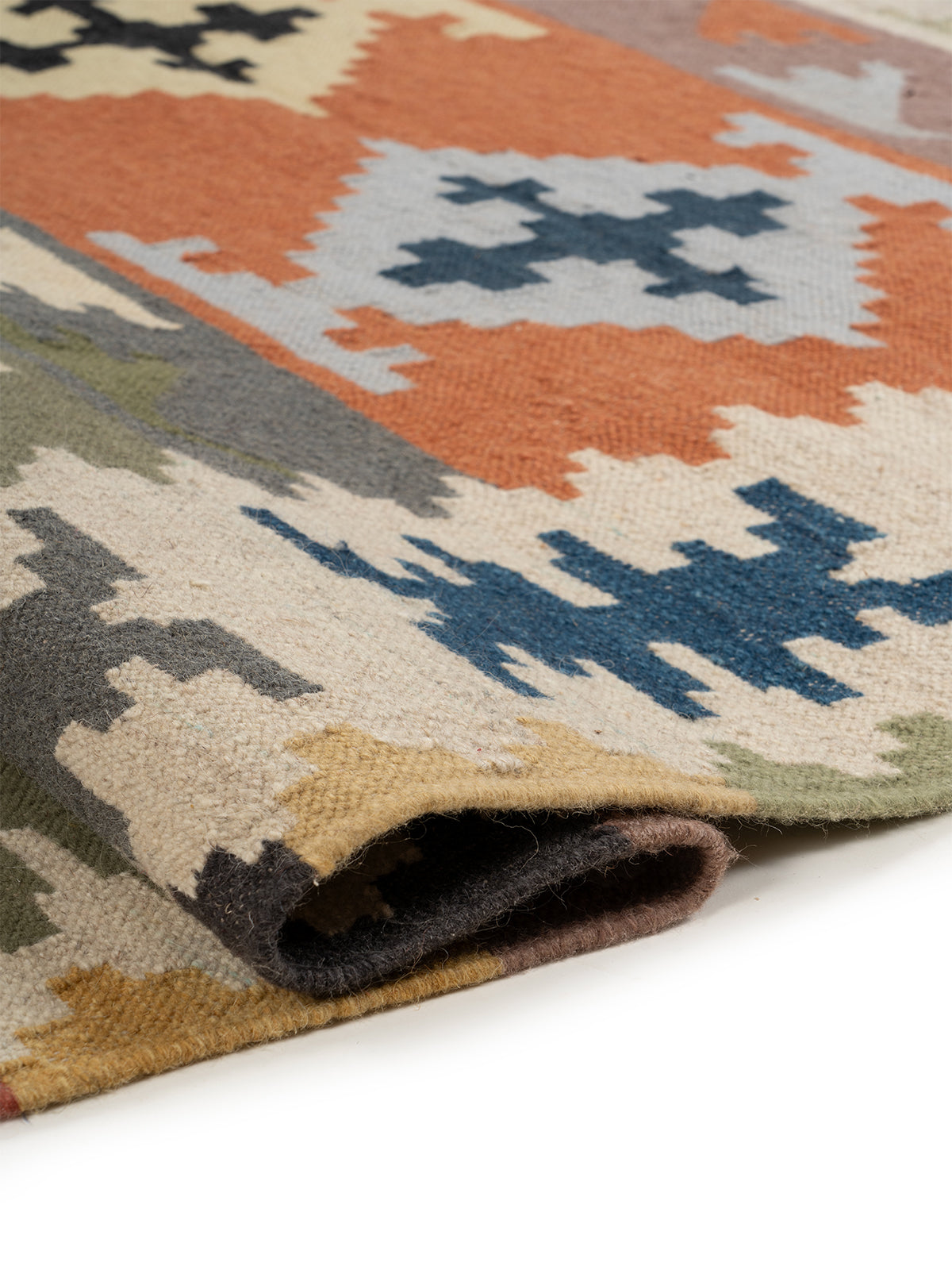 The Rustic Village Rug - additional product view showing the wool rug