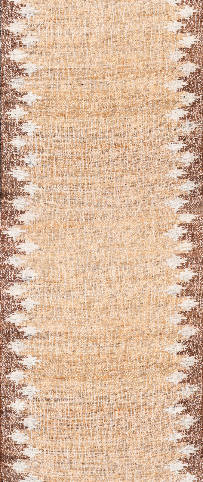 The Shoreline Runner in jute, laid along a staircase to show full length and proportion