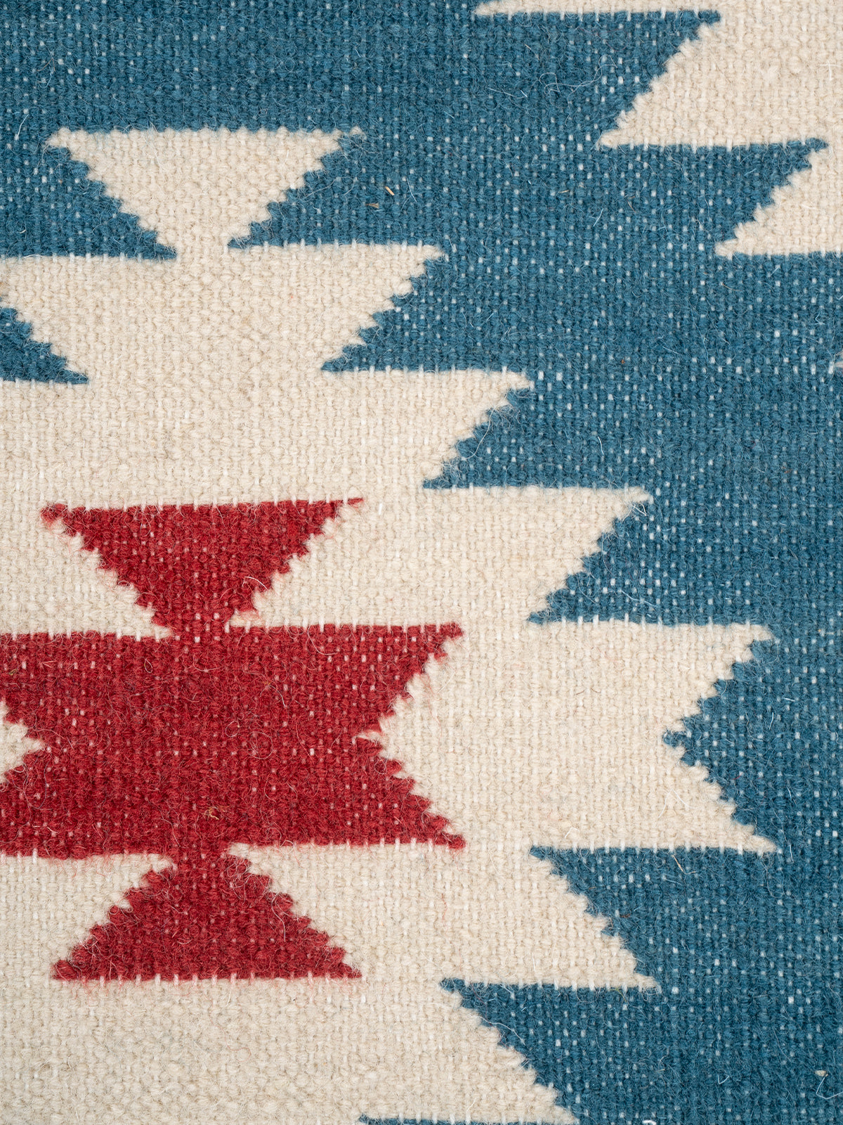 The Sultan's Path Runner-Blue - cotton runner laid in a hallway view
