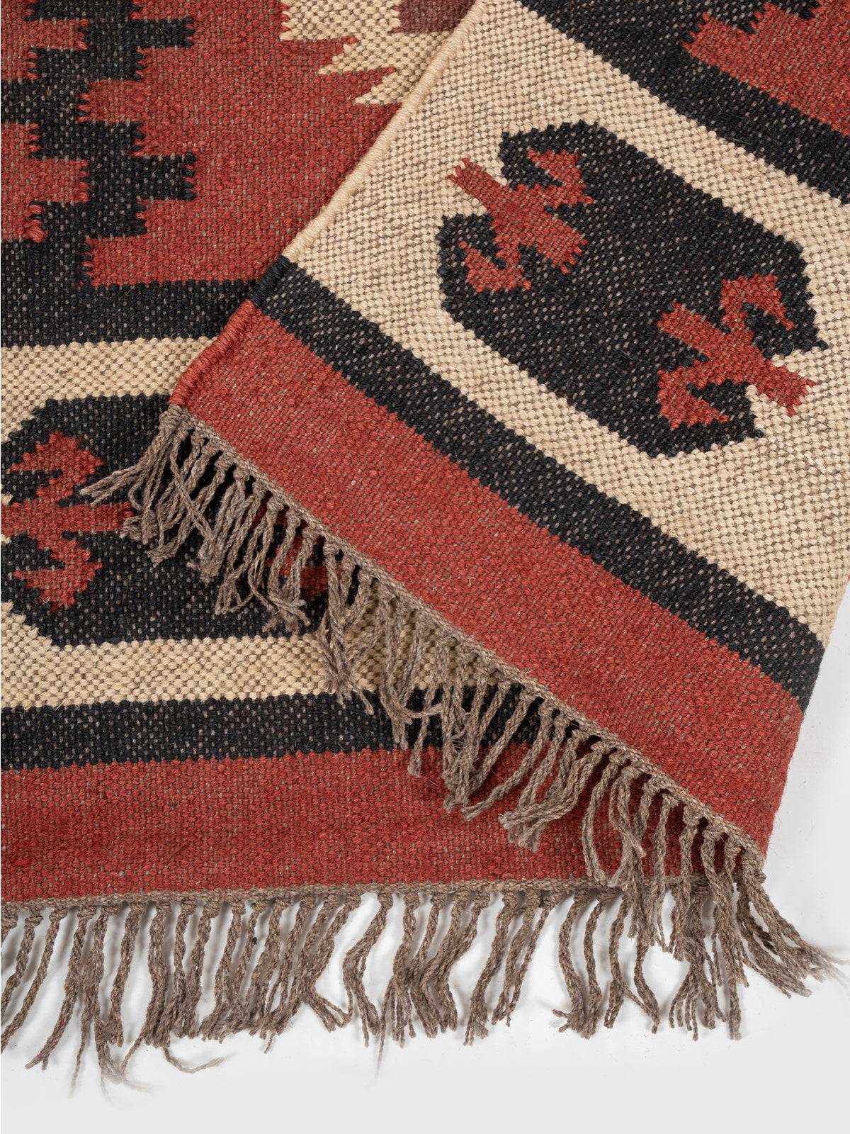 The Terra Spirit Runner detail showing edge binding and wool finishing of the runner