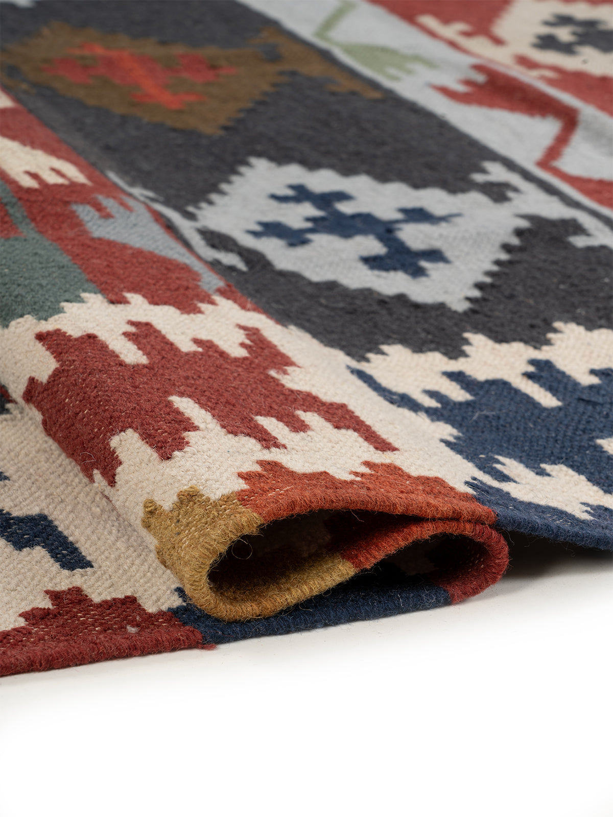 The Tribal Journey Rug - additional product view showing the wool rug