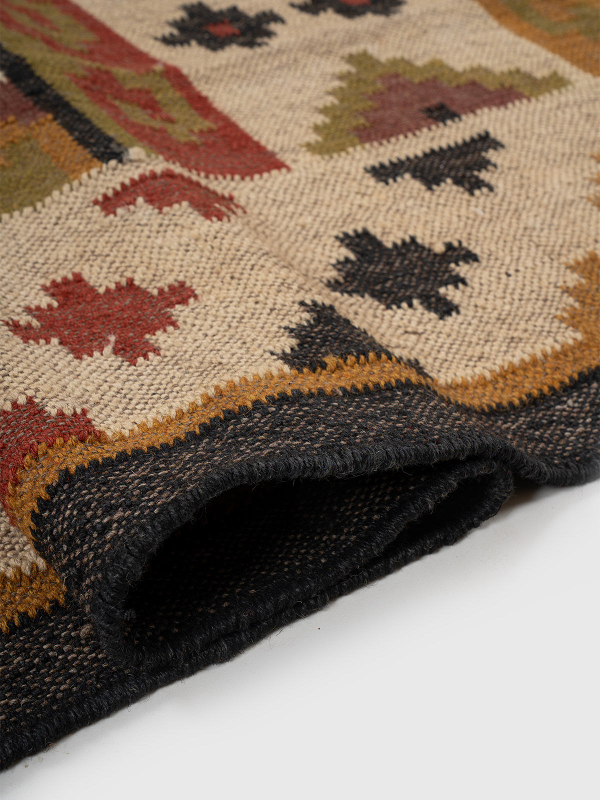 The Tribal Medley Kilim - additional product view showing the wool rug
