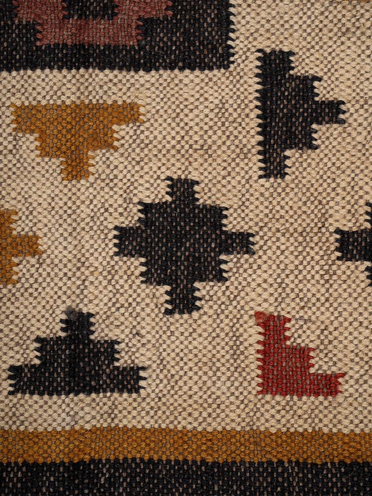 The Tribal Medley Kilim - additional product view showing the wool rug