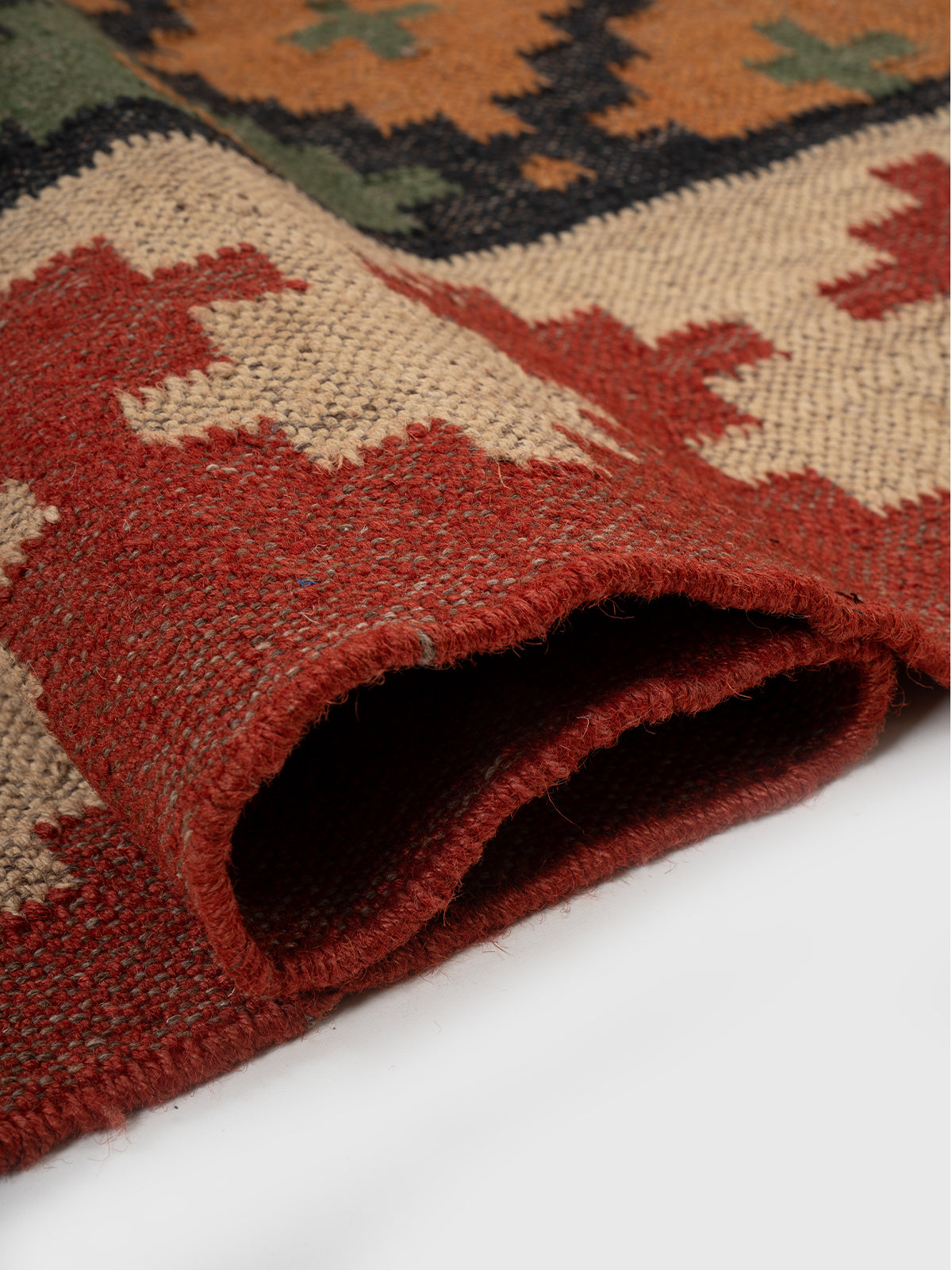 The Tribal Starfield Kilim - additional product view showing the wool rug