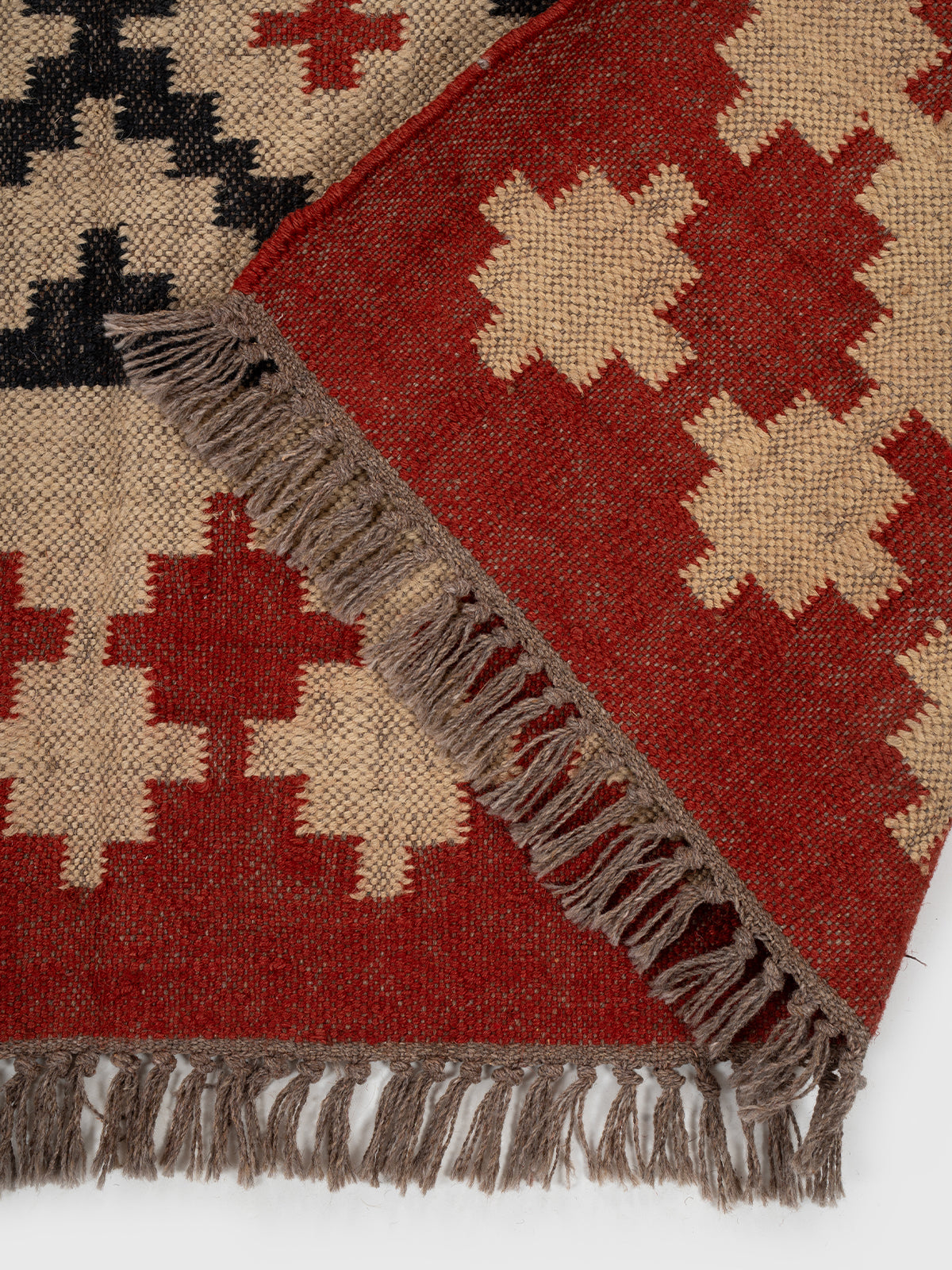 The Tribal Starfield Kilim detail of the traditional motif in wool