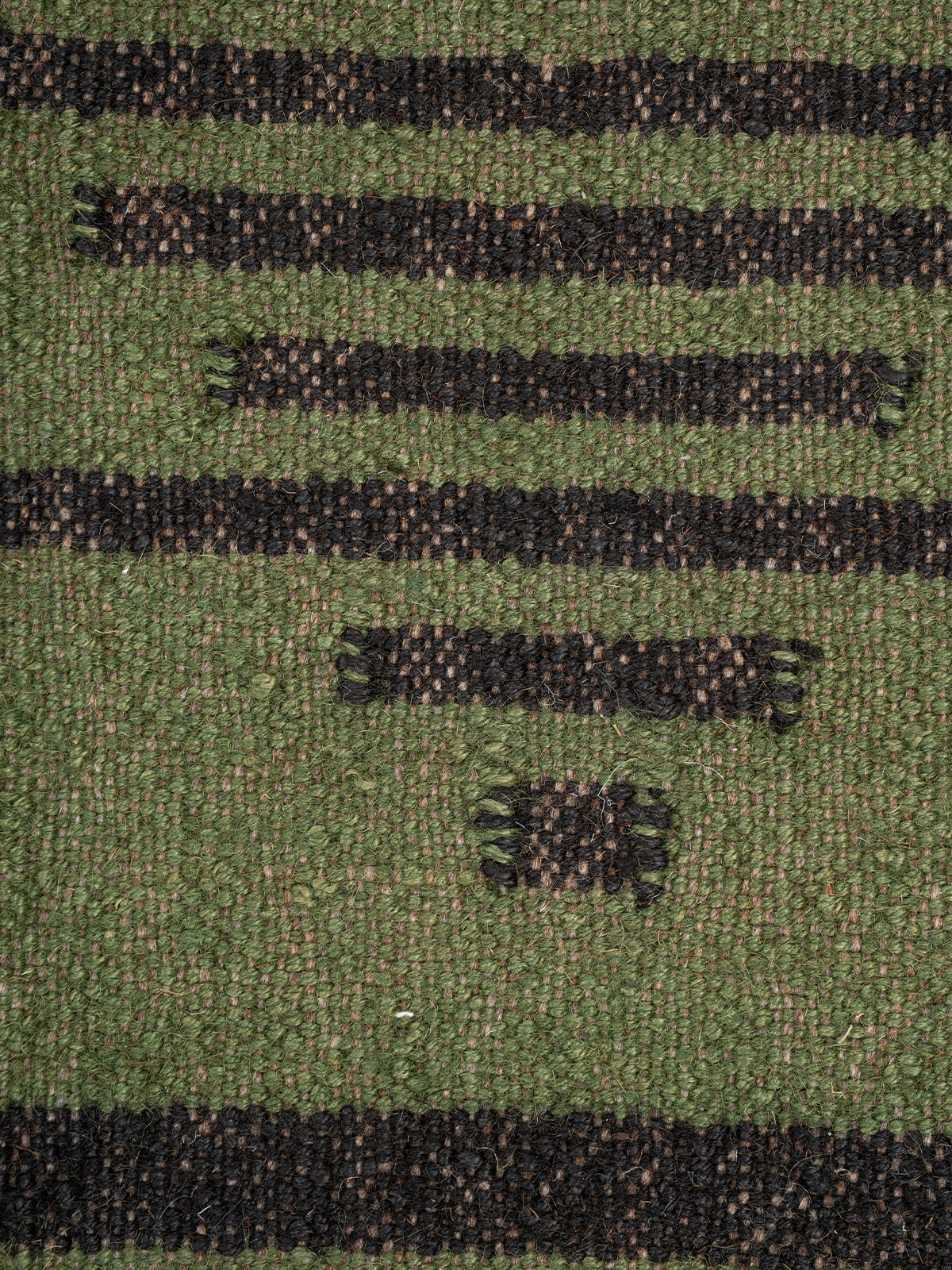The Verdant Stripe Kilim - additional product view showing the wool rug