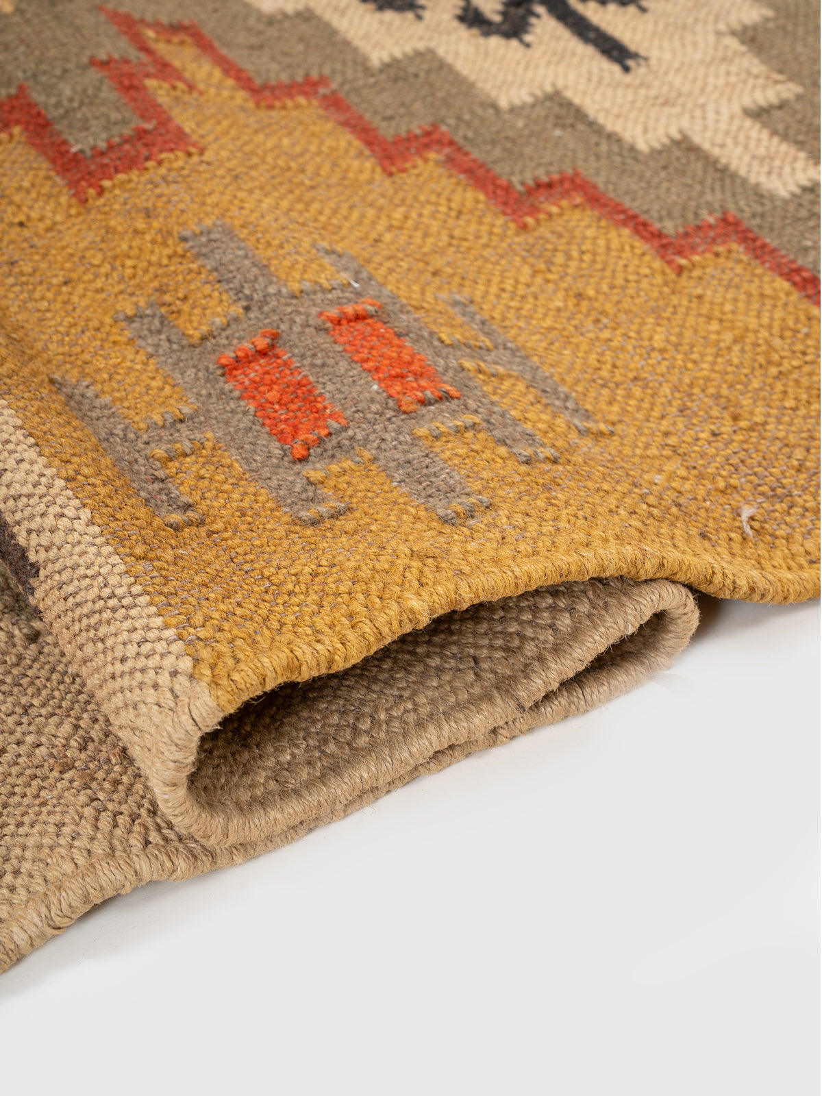 The Vibrant Strata Runner - wool runner laid in a hallway view