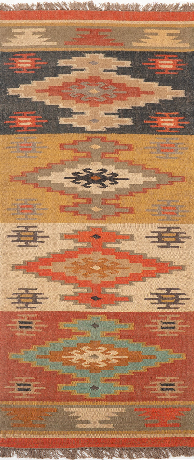 The Vibrant Strata Runner in wool