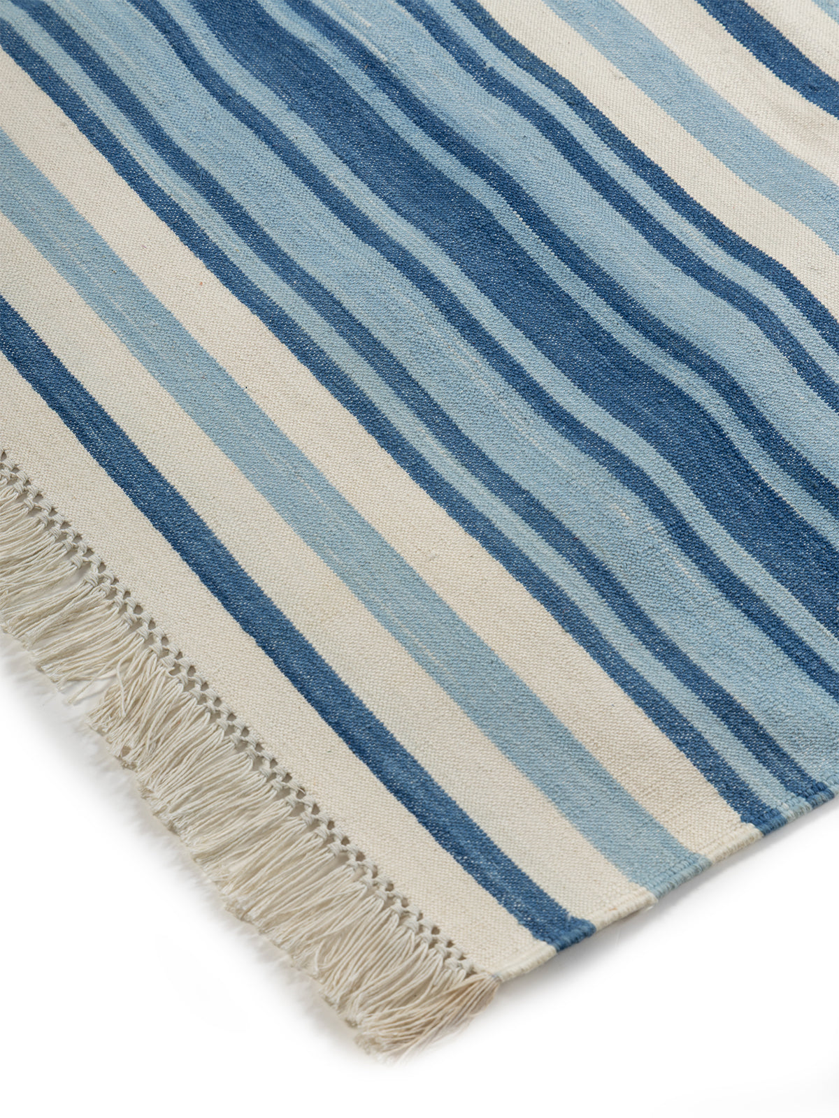 Tidal Flow close-up showing the cotton weave and striped pattern