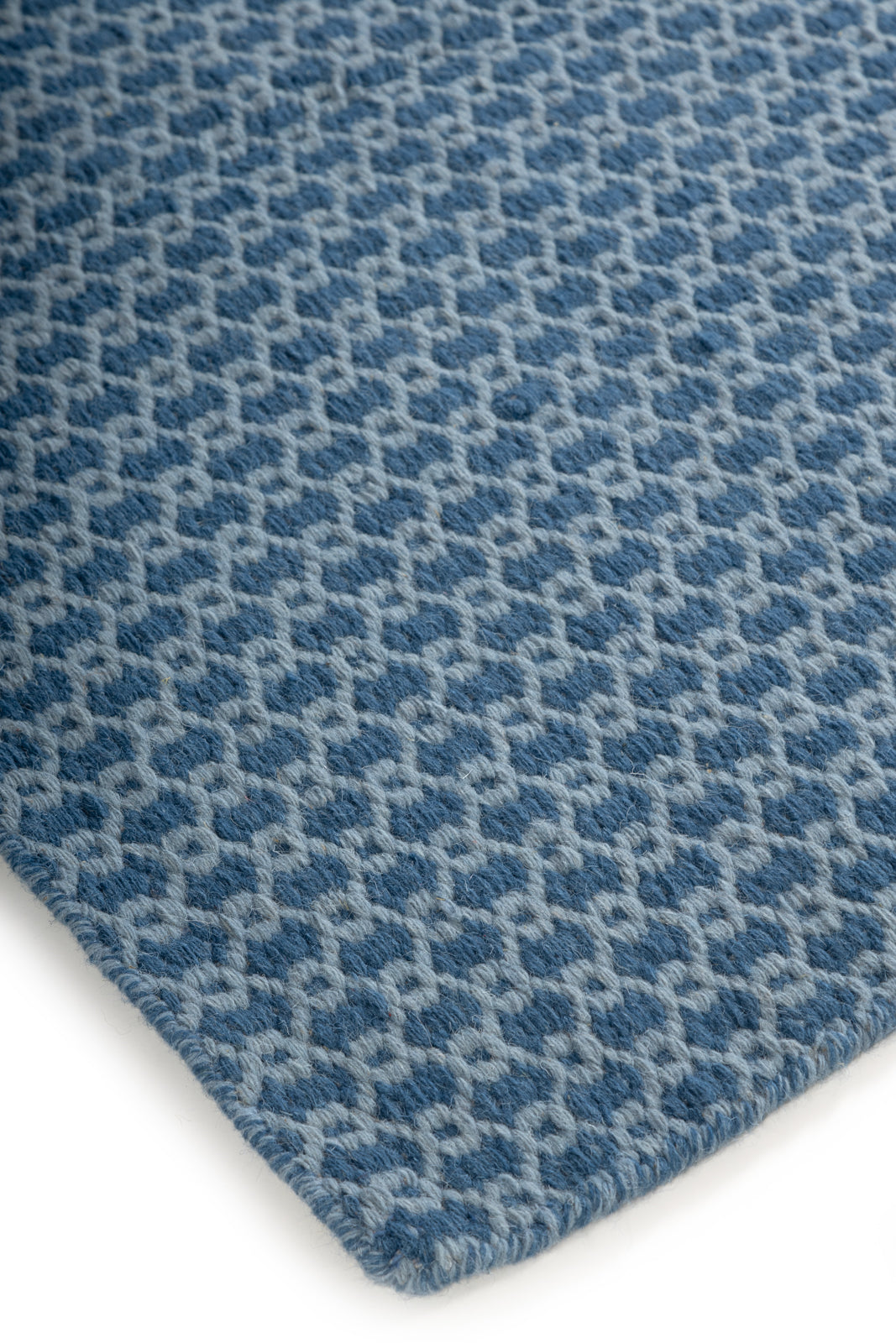 Tideway Loom Rug close-up showing the wool weave and striped pattern