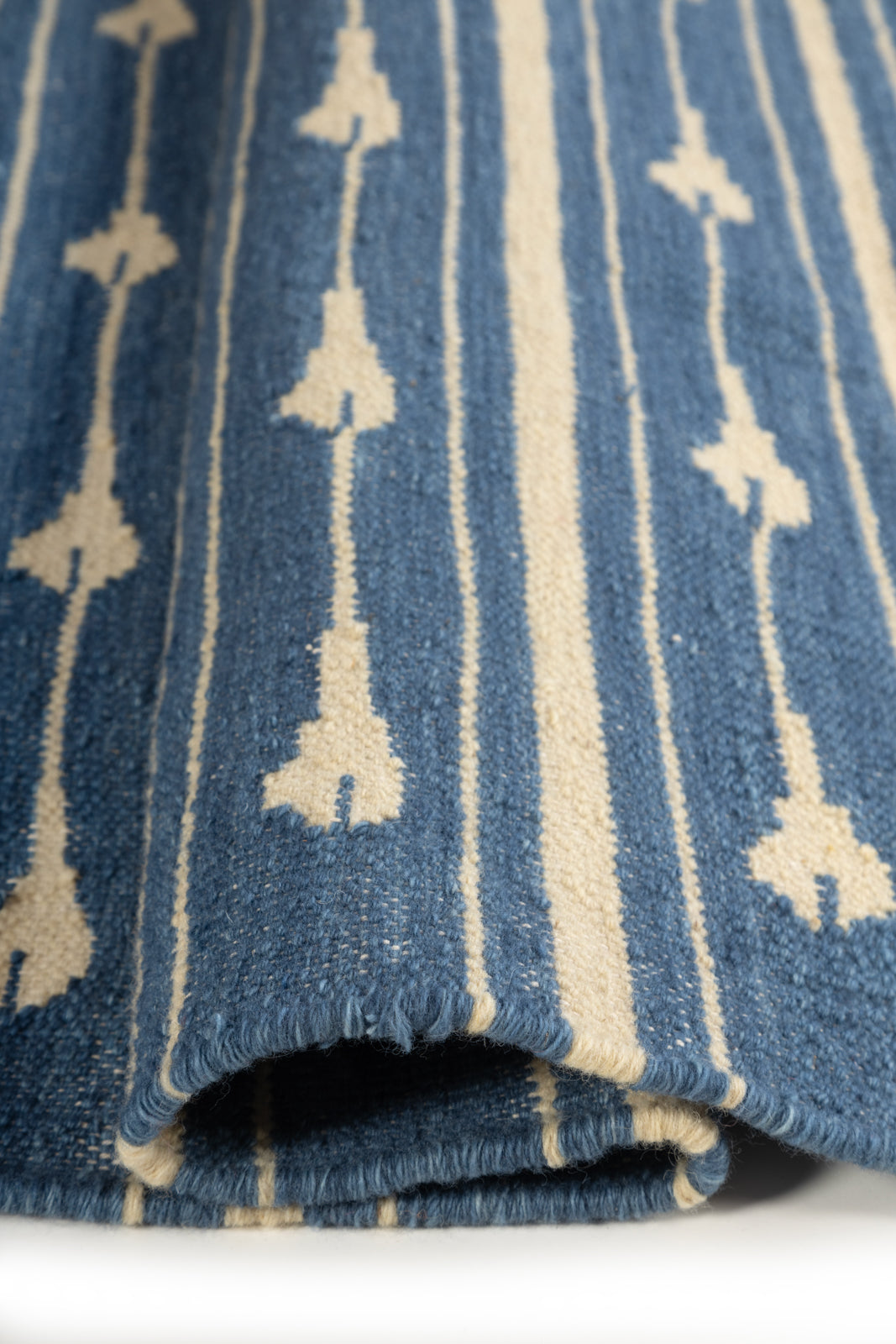 Tideway Wool Rug-Blue - additional product view showing the wool rug