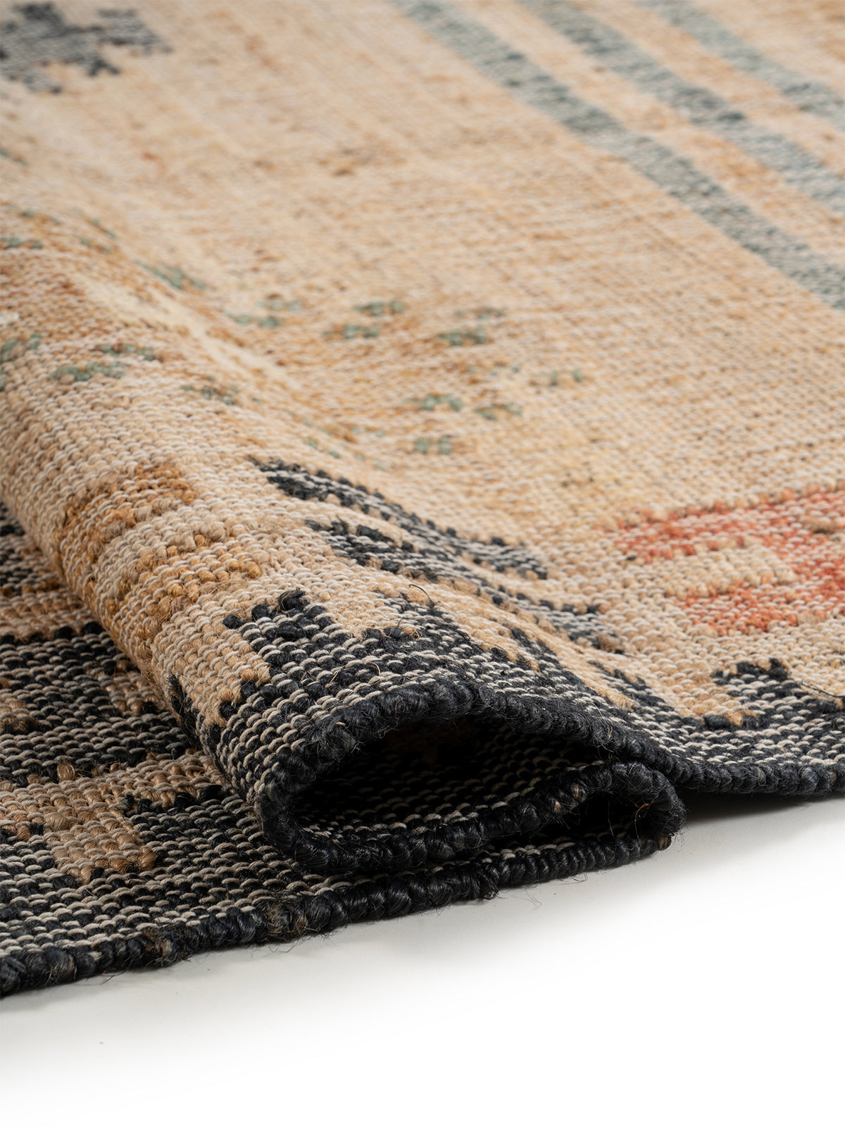 Tonal Chevron Band Jute Rug - additional product view showing the jute rug