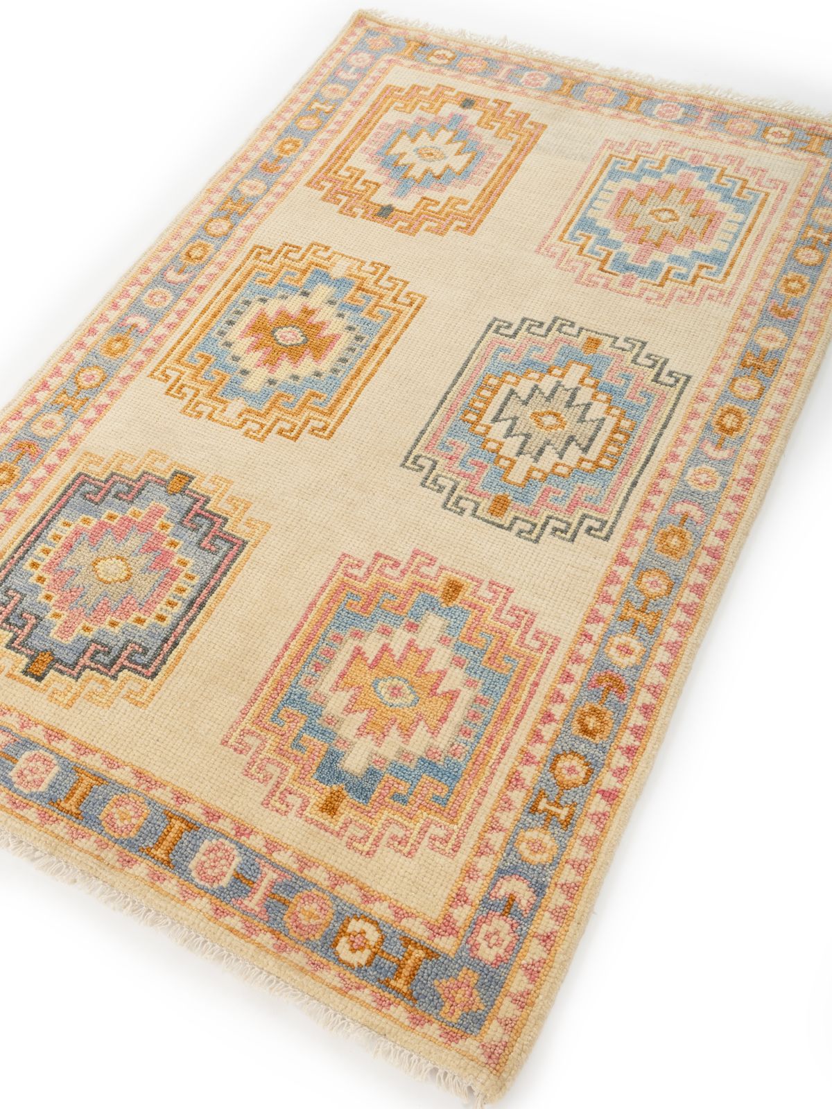 Turkish Aura Oushak Rug - additional product view showing the wool rug