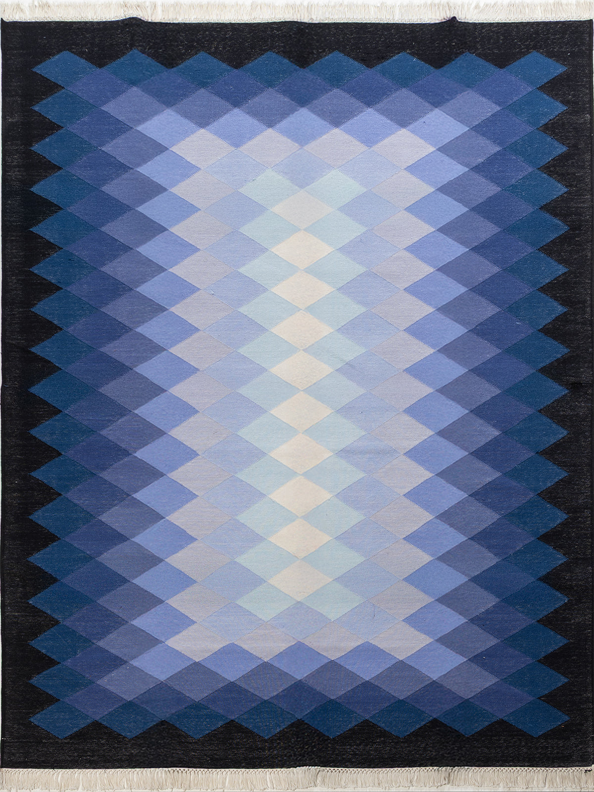 Twilight Cascade Rug cotton rug in blue tones