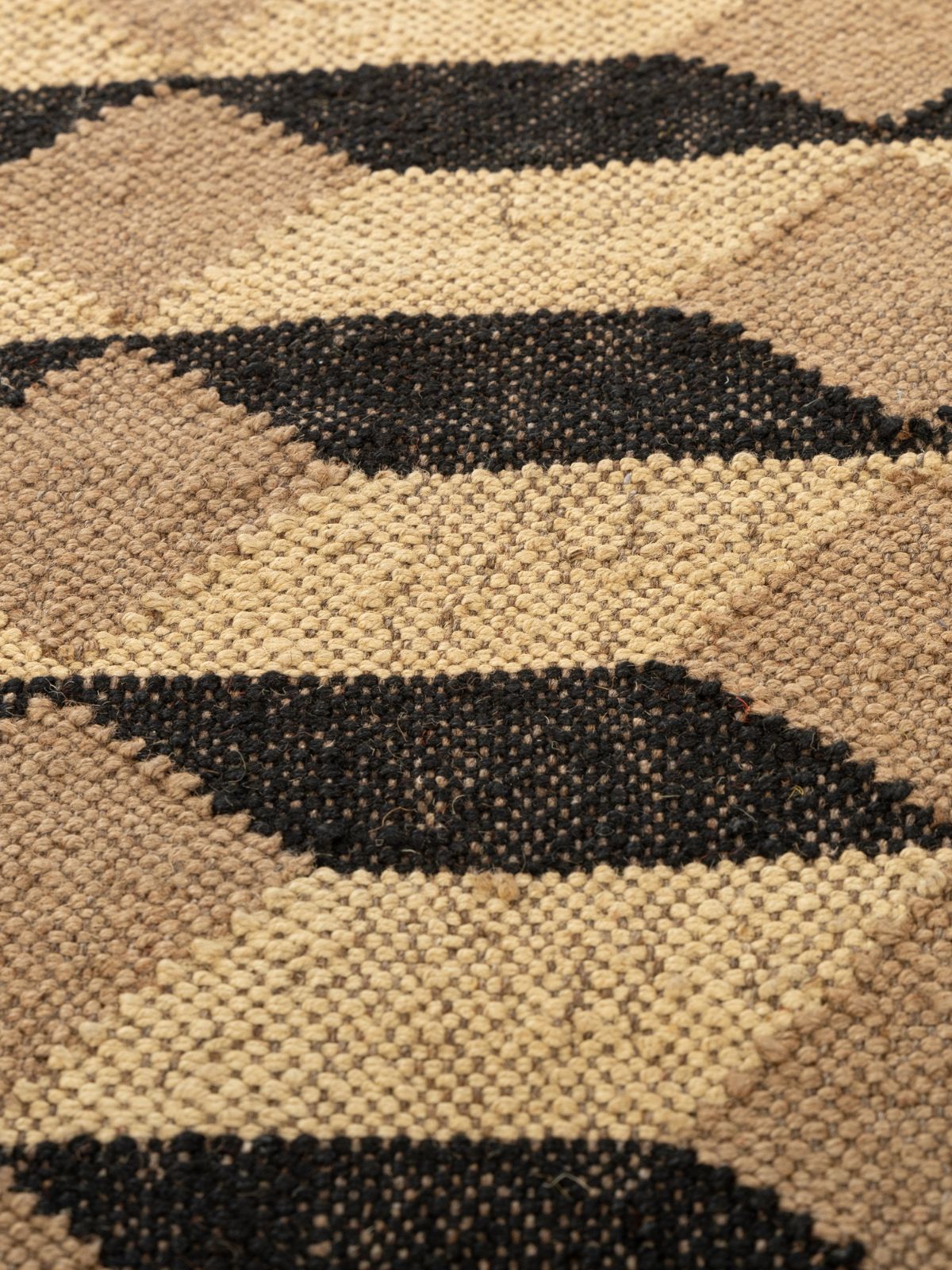 Wave Crest Wool Flatweave Rug - texture detail showing wool surface