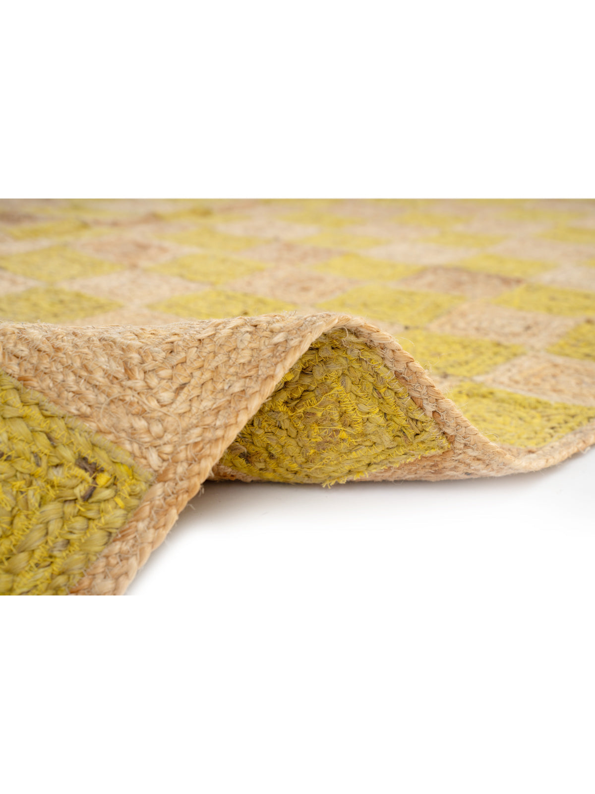 Windsor checkered Jute rug-Leaf green - additional product view showing the jute rug