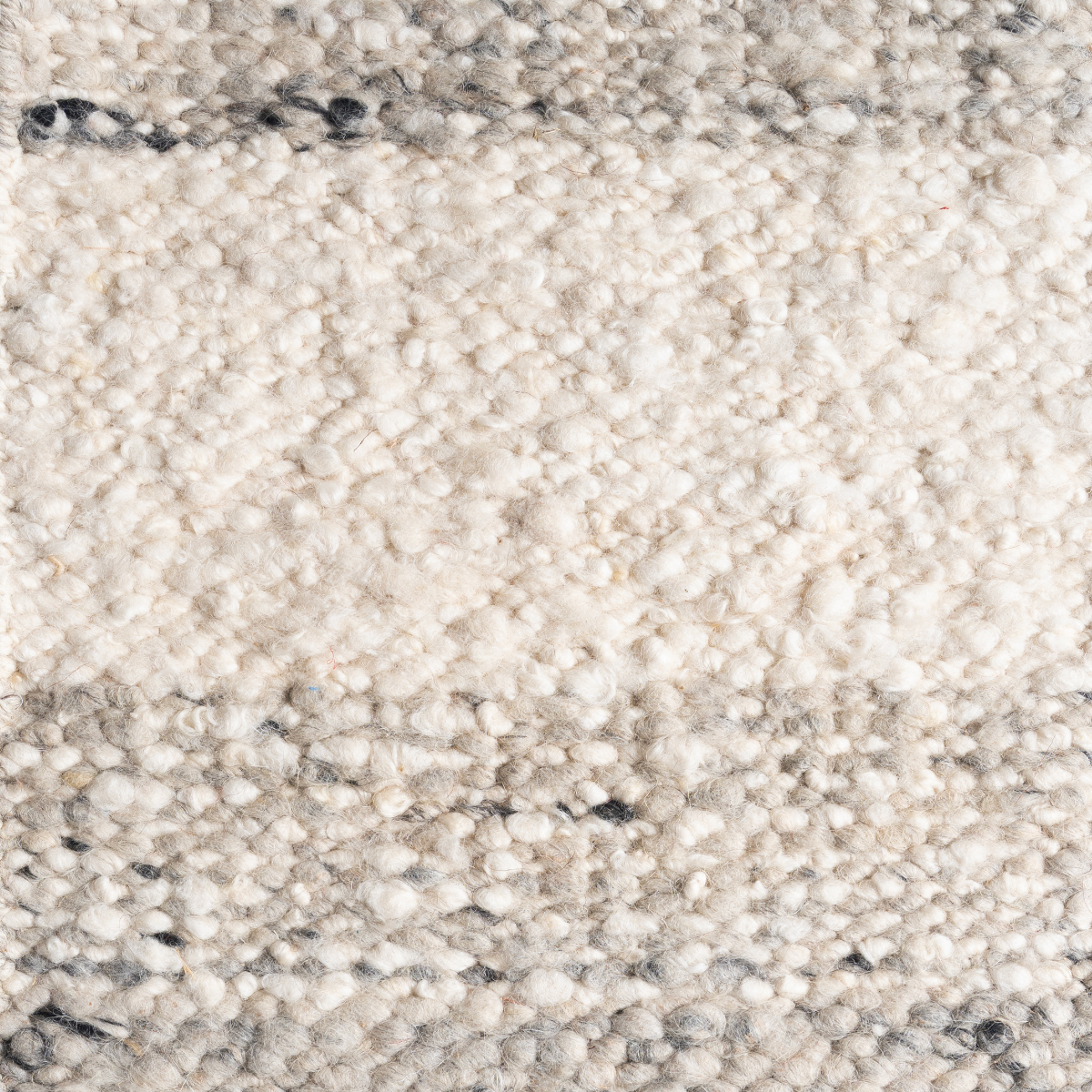 Wool Glen : Granite handcarded wool rug in grey tones