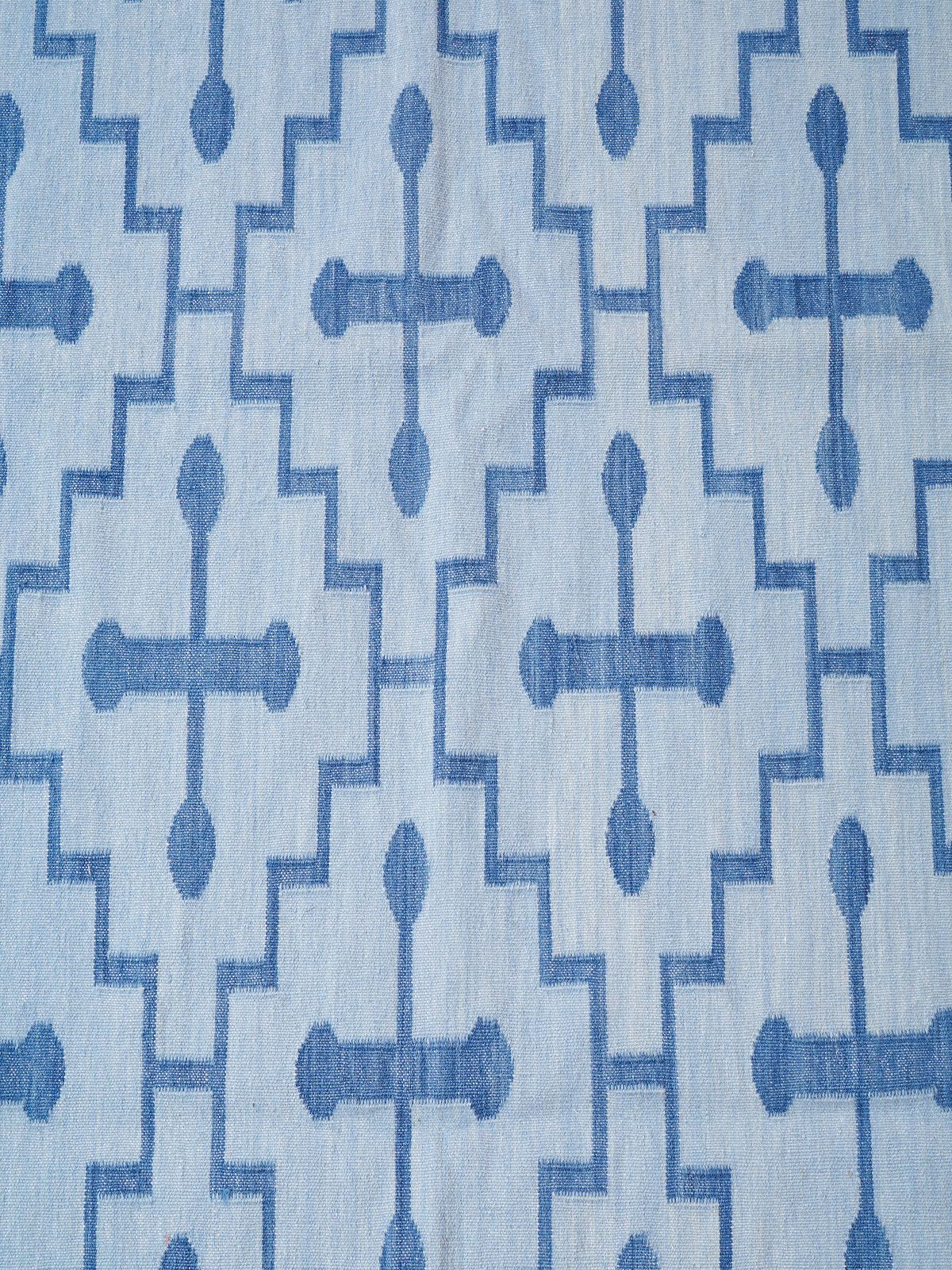 Yale interlock flatweave rug - texture detail showing cotton surface