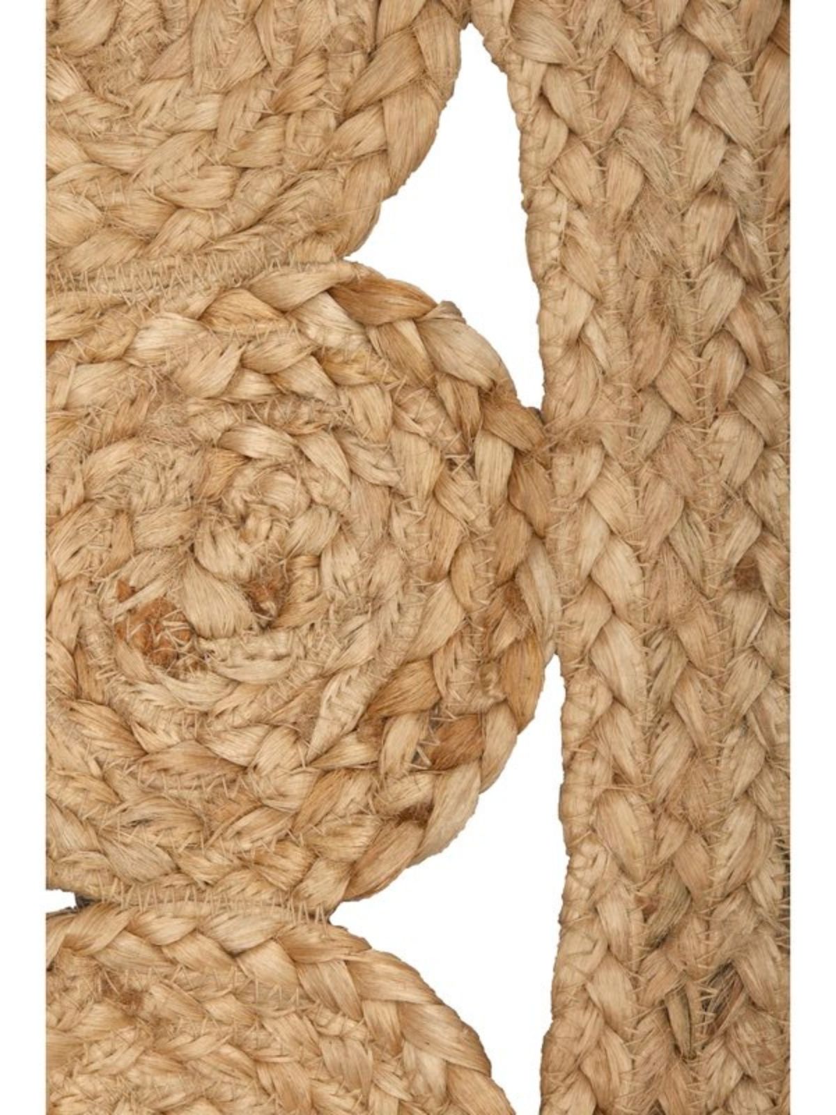 Kidal natural jute braided oval rug