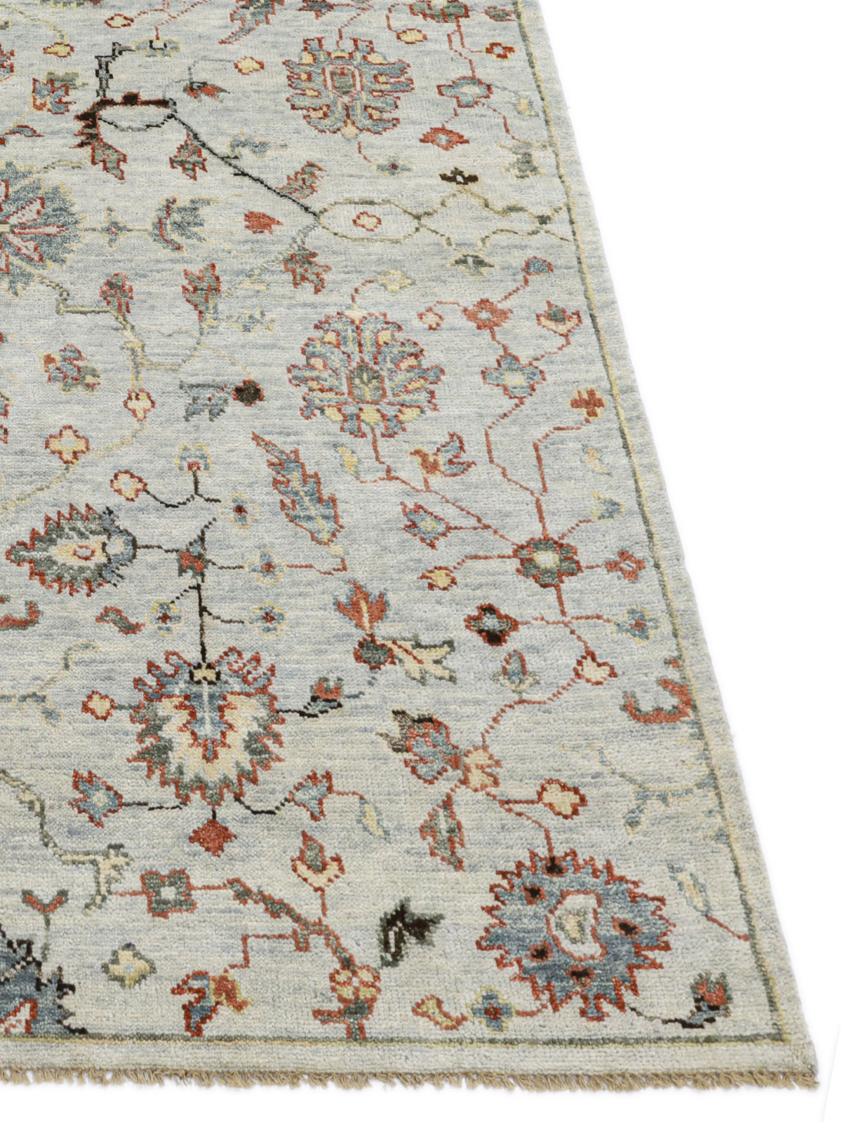 The Royal Floral – Ice Blue & Rust