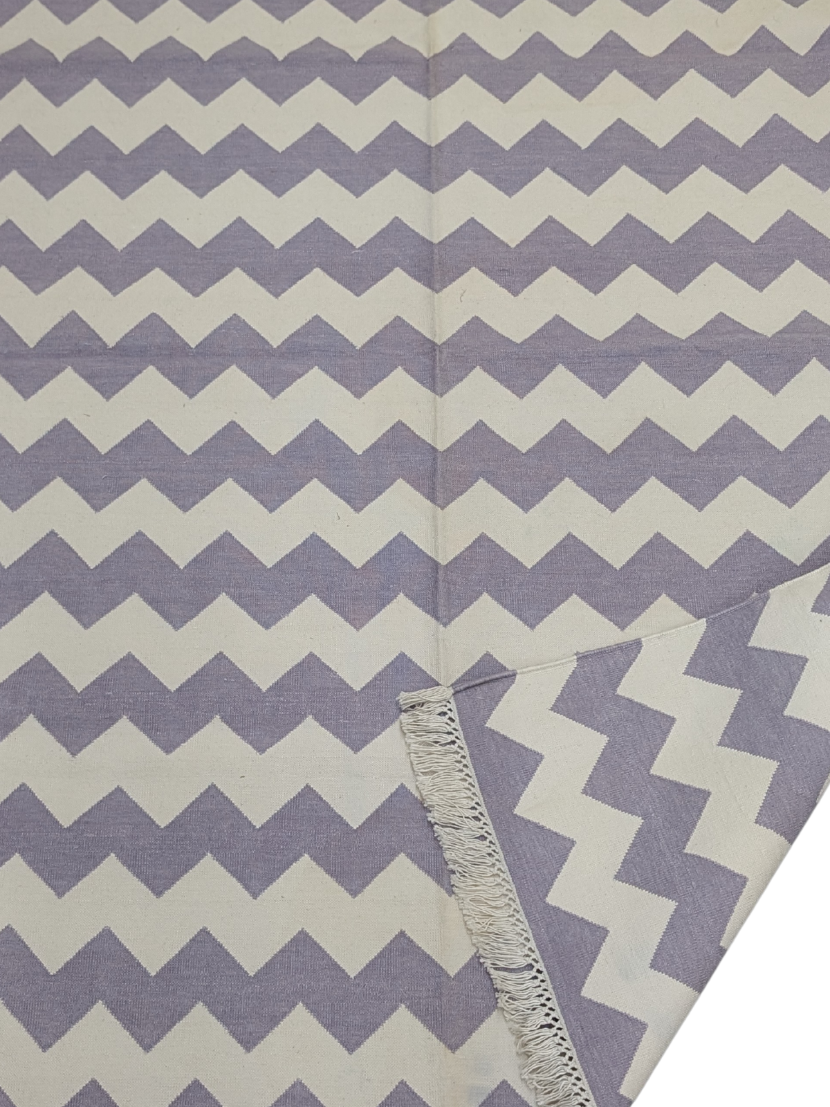 Amethyst Zigzag Cotton Rug