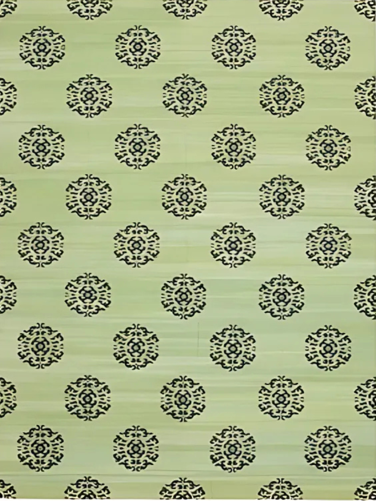 Green  Medallion Cotton Rug