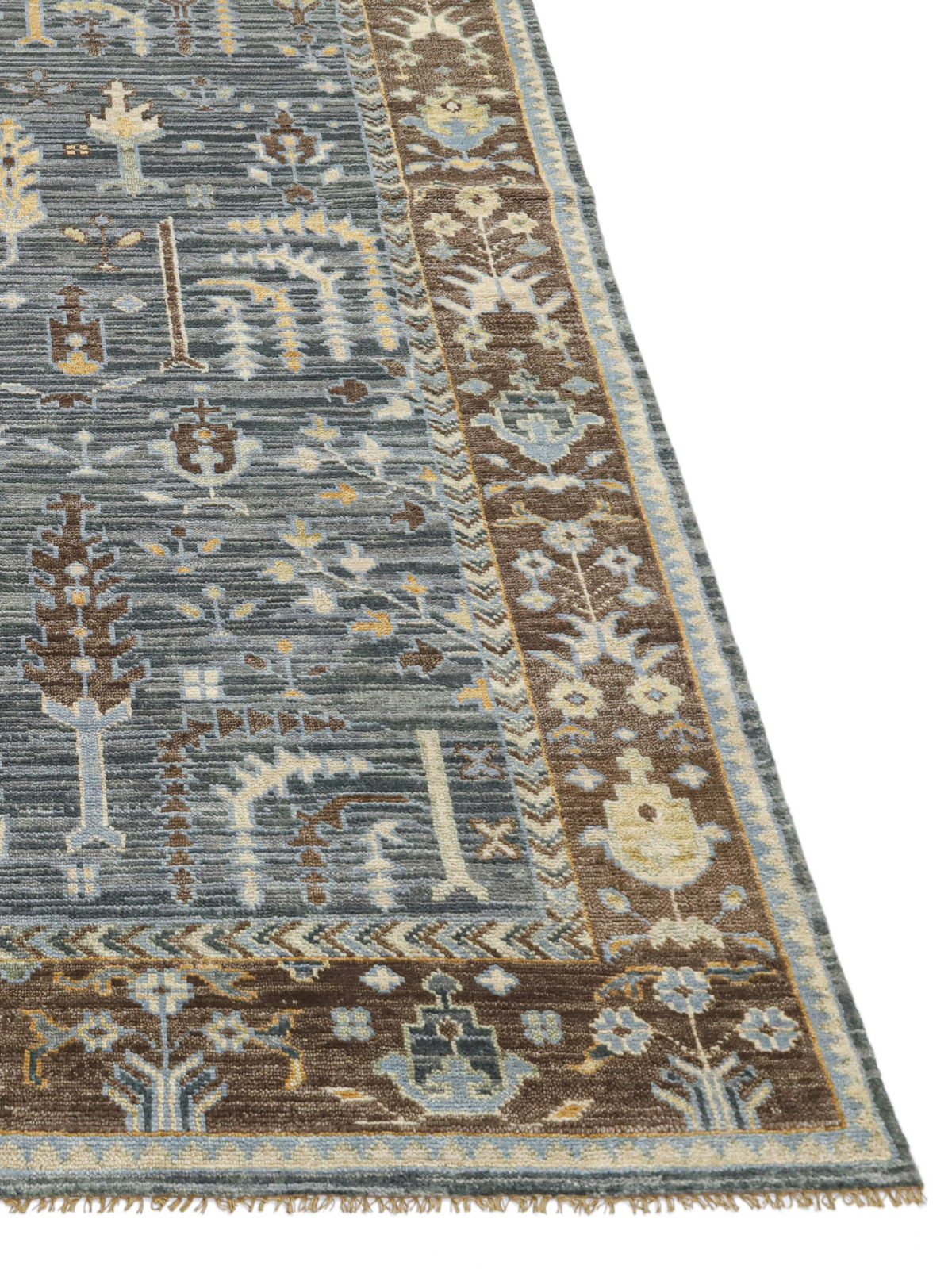 Persian Garden Wool Rug - Midnight Charcoal