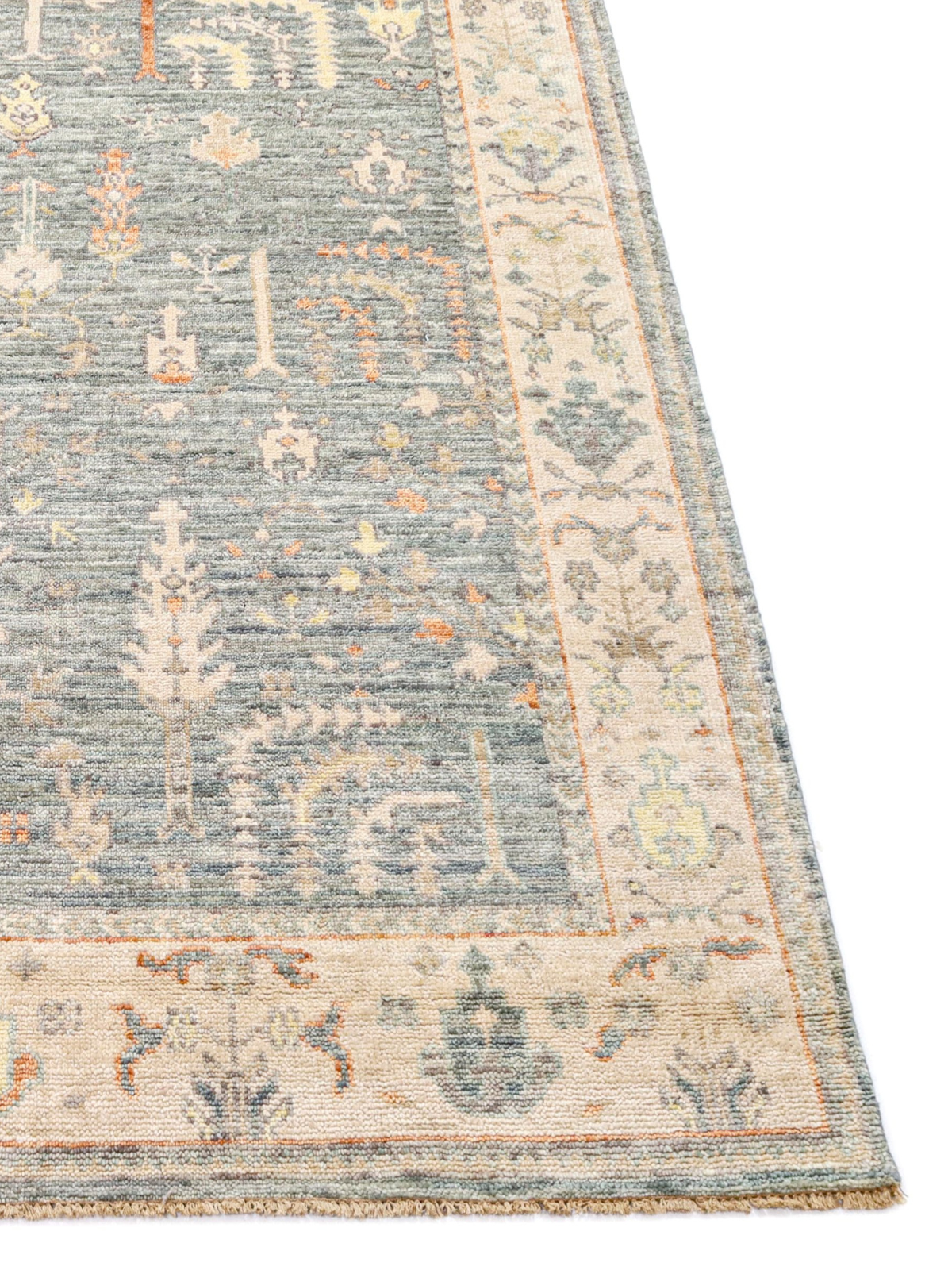 Persian Garden Wool Rug - Steel Blue