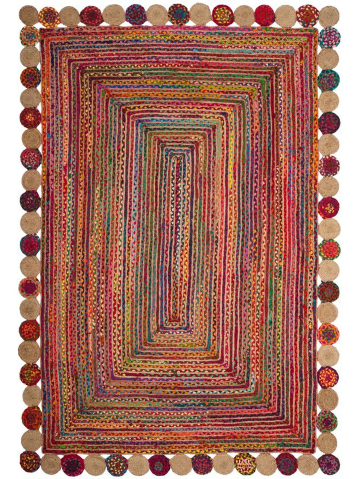 Porto vivid braided area rug