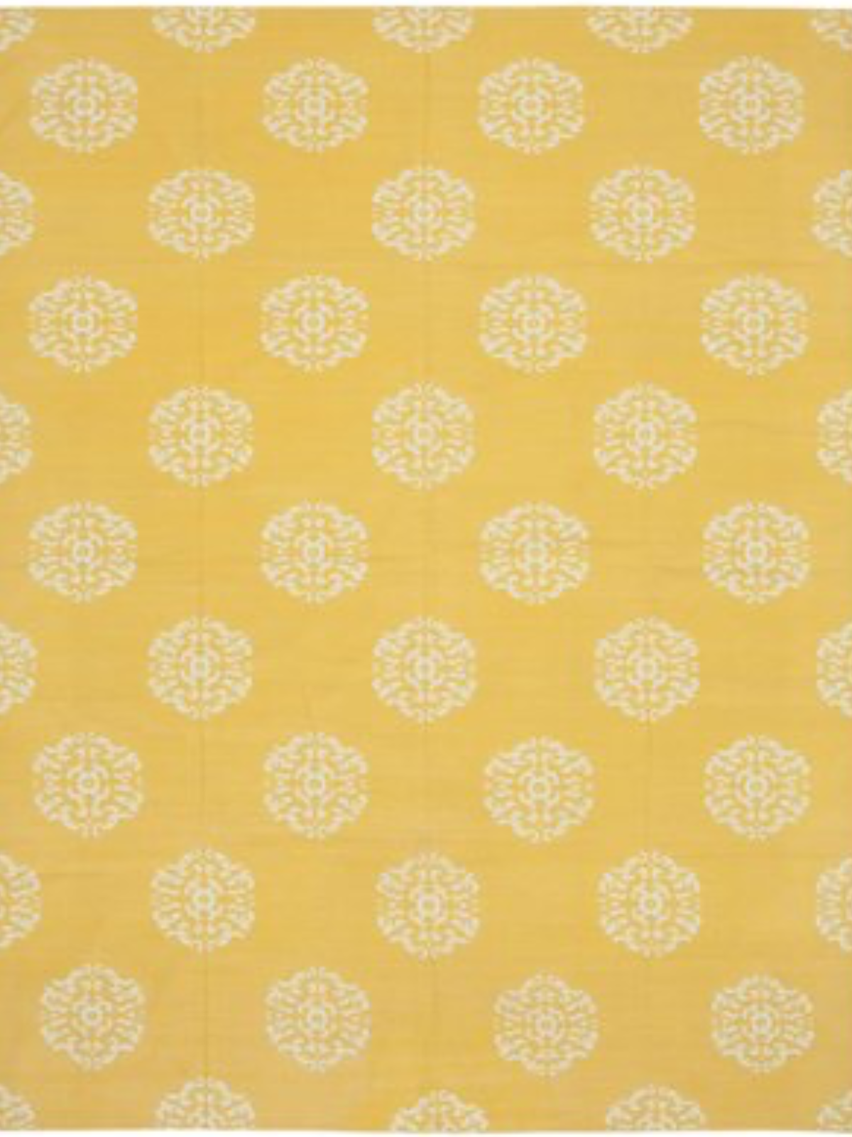 Yellow Medallion Cotton Rug