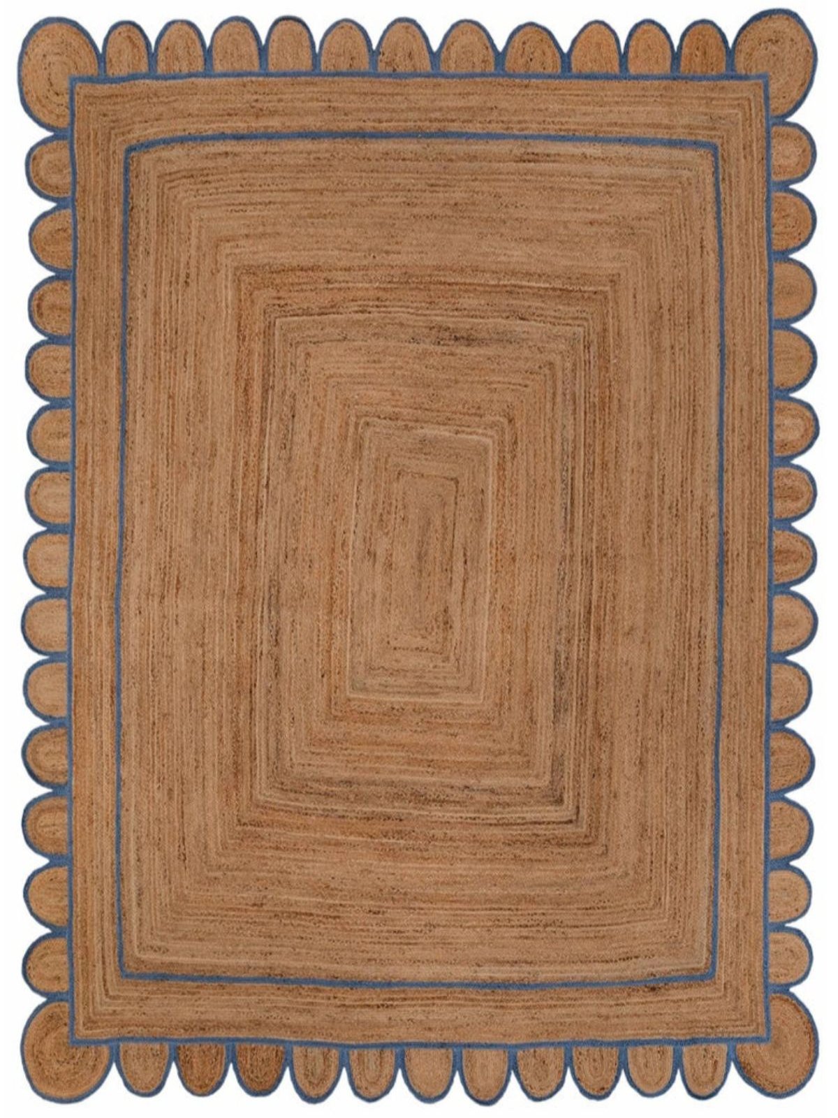 Tripoli scalloped jute braided rug